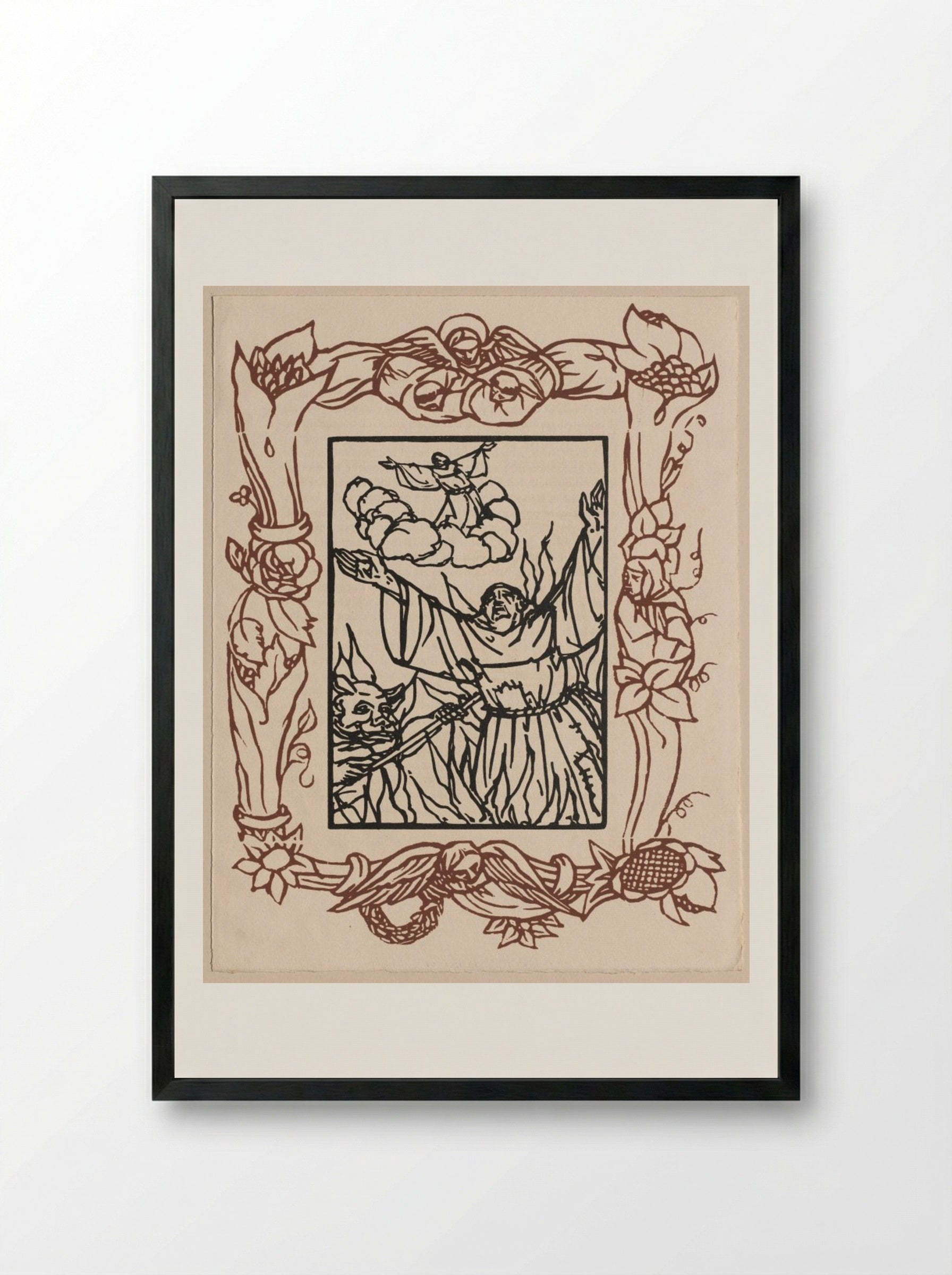 Small Flowers of Saint Francis - Émile Bernard - Framed Print Black