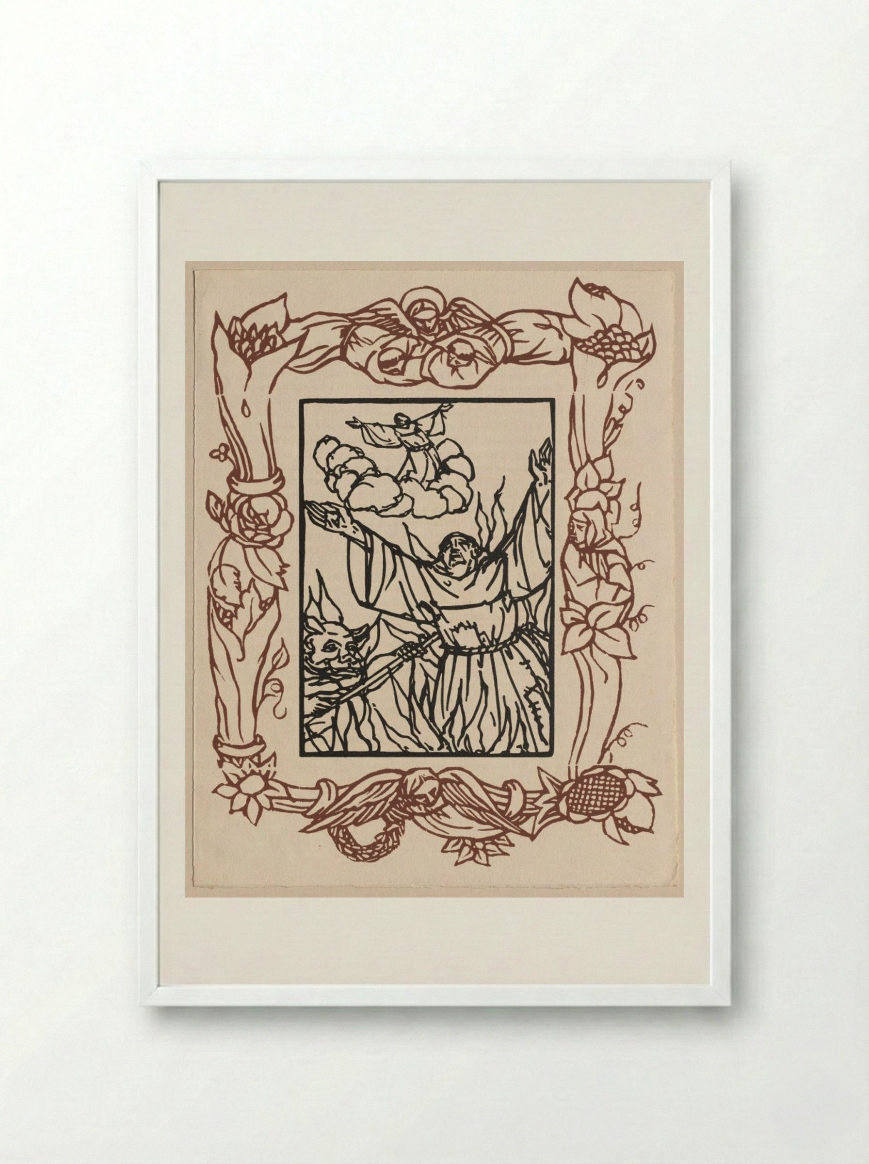 Small Flowers of Saint Francis - Émile Bernard - Framed Print White