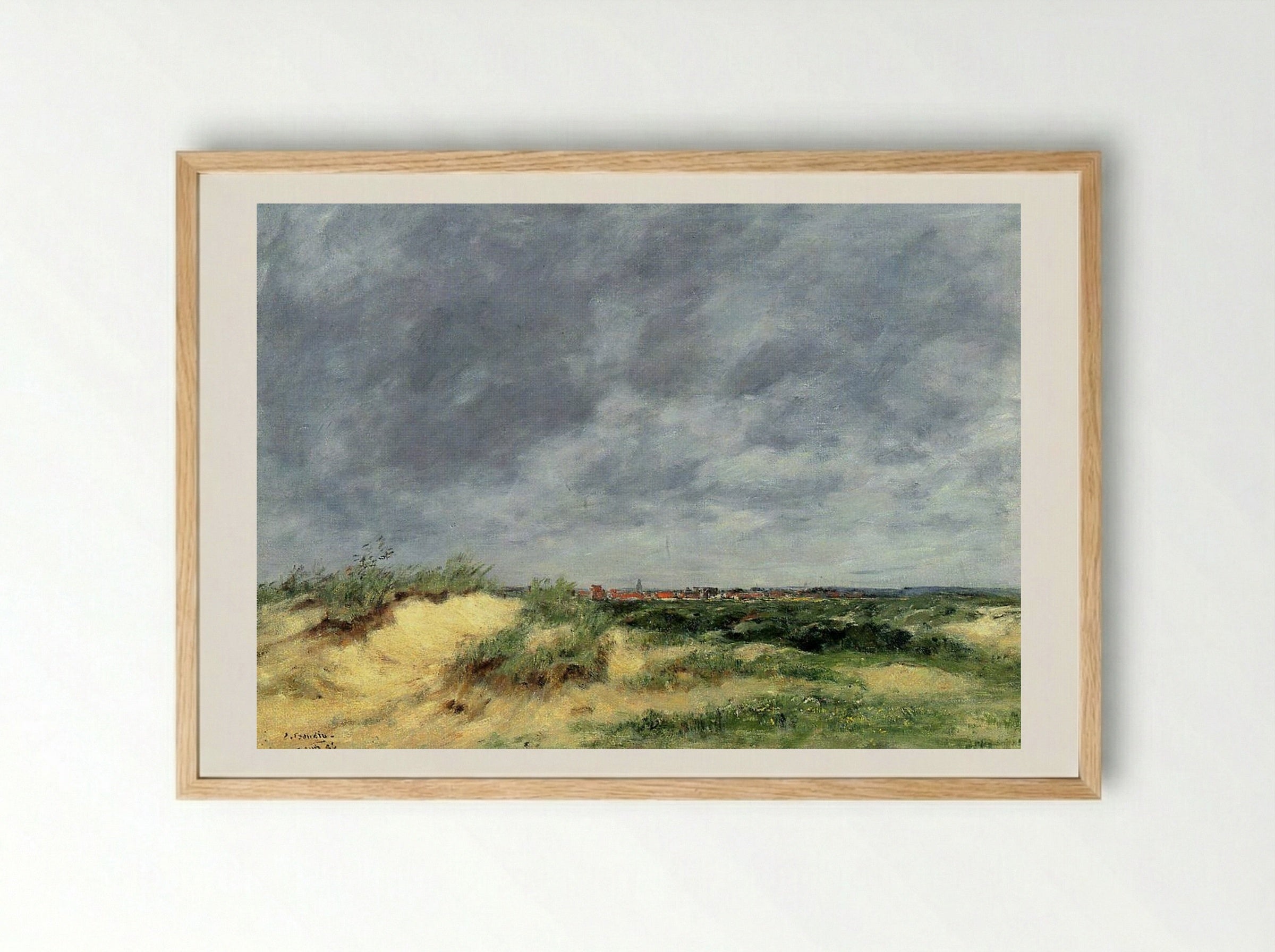 The Berck Dunes - Eugène Boudin - Framed Print Wood