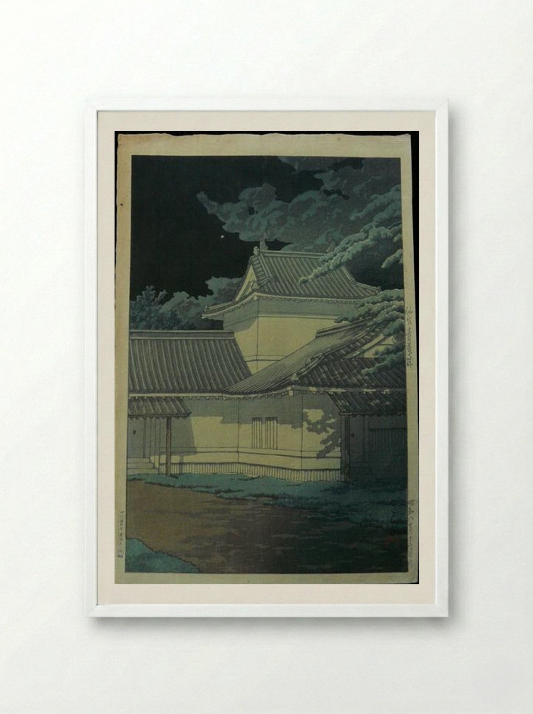 Aoba Castle, Sendai - Hasui Kawase - Framed Print White