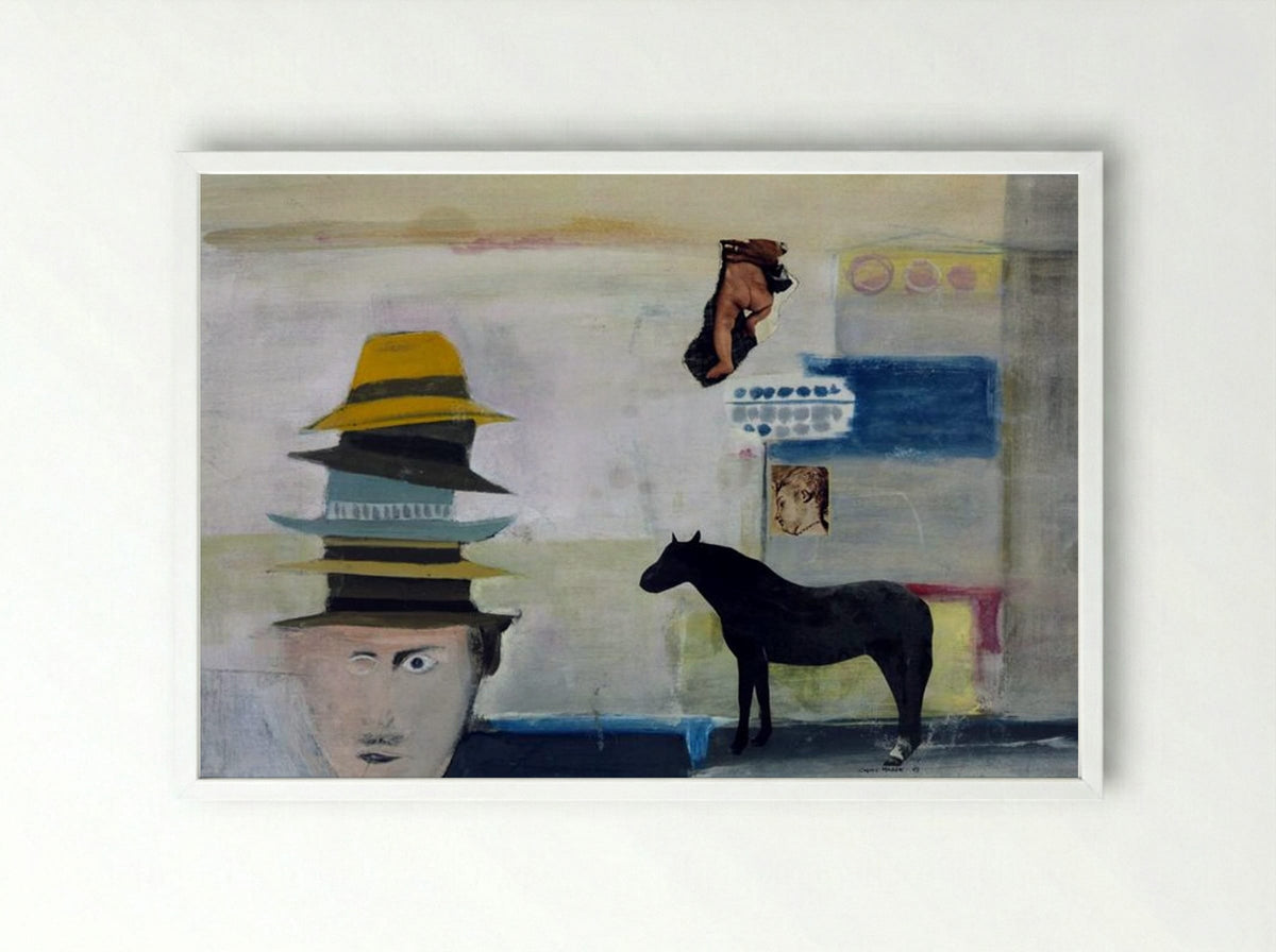 Winter Criminal Term - Conroy Maddox - Framed Print White