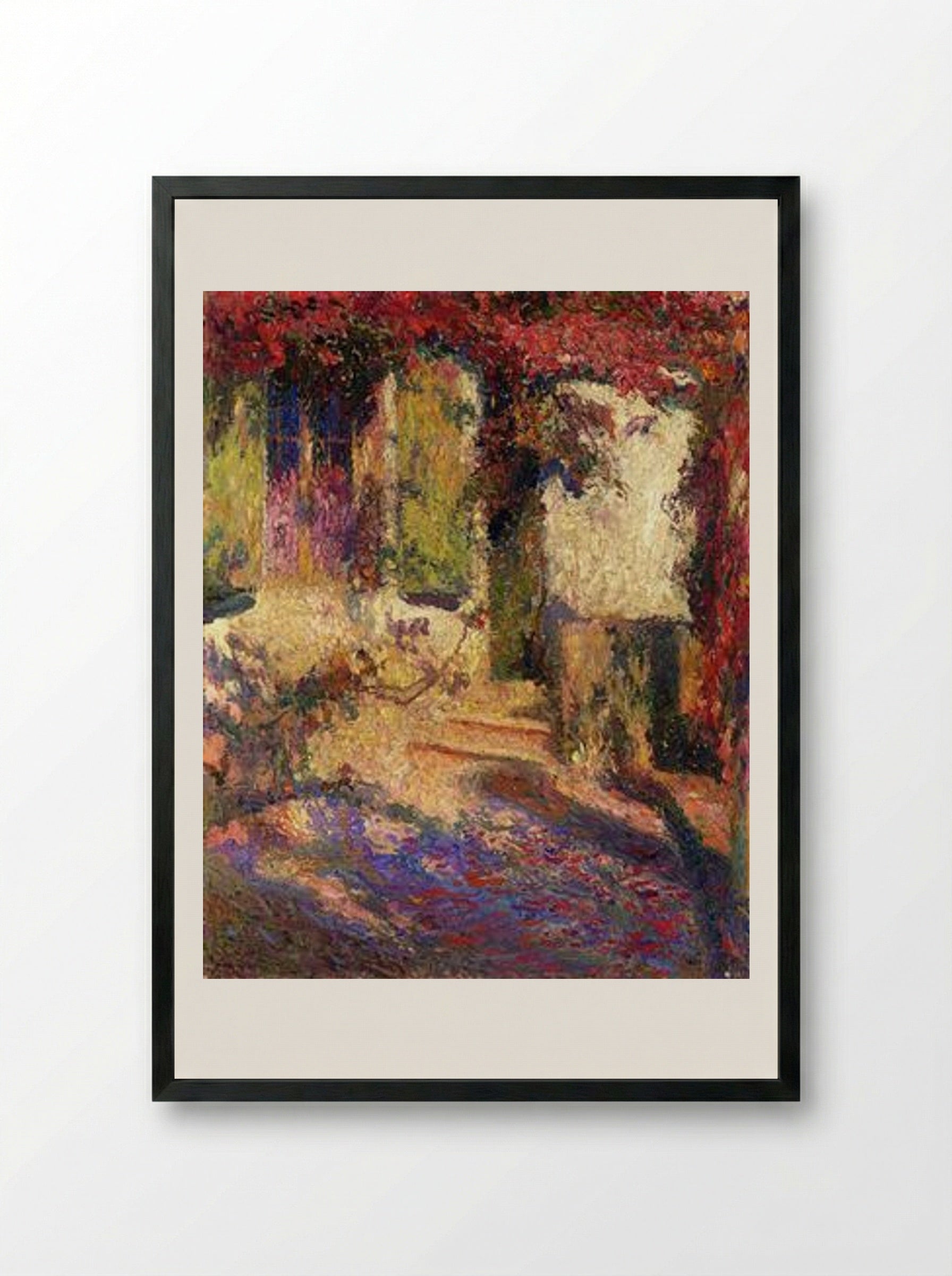 Pergola at the South Door of Marquayrol - Henri Martin - Framed Print Black