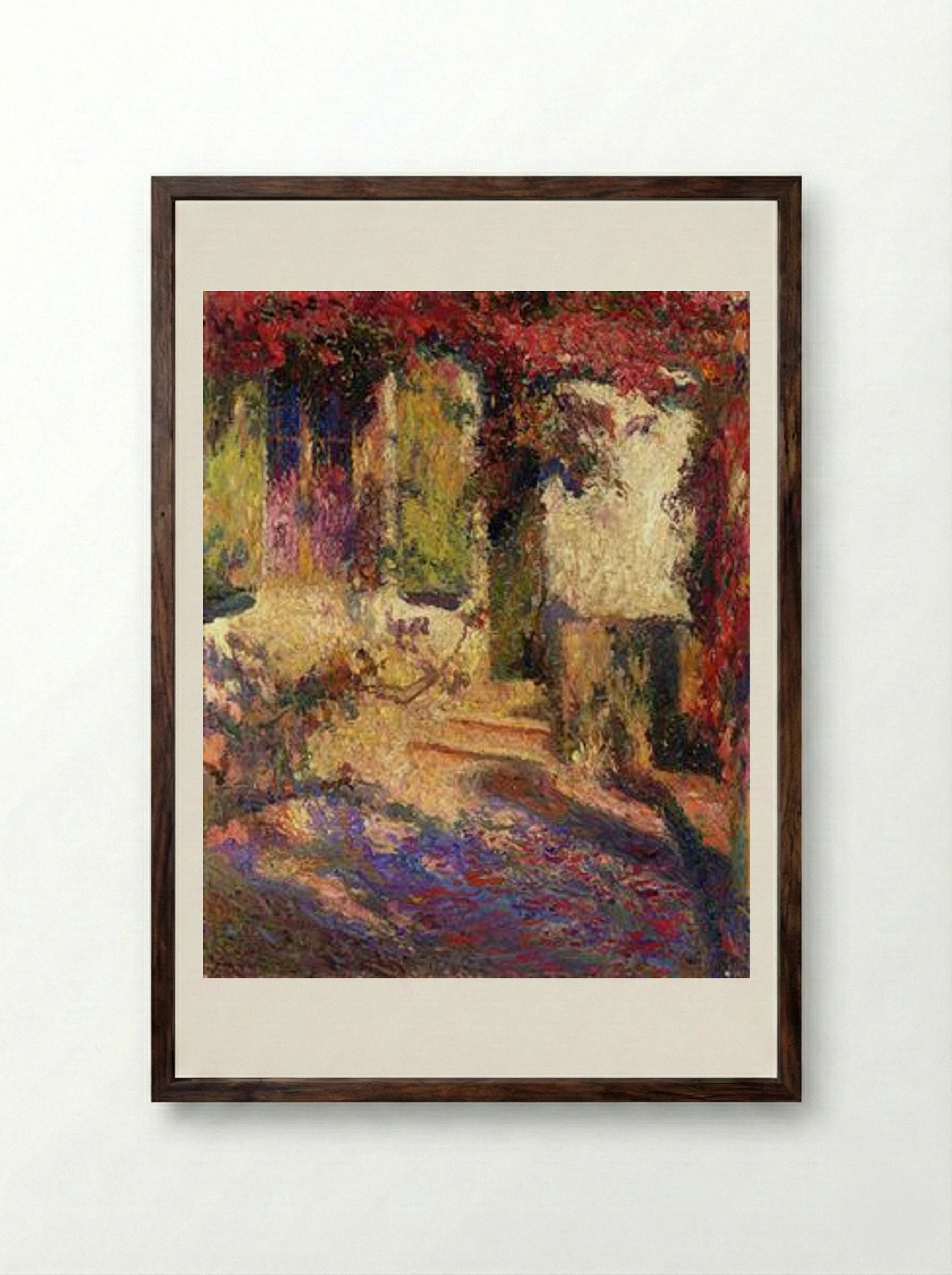 Pergola at the South Door of Marquayrol - Henri Martin - Framed Print Dark Wood