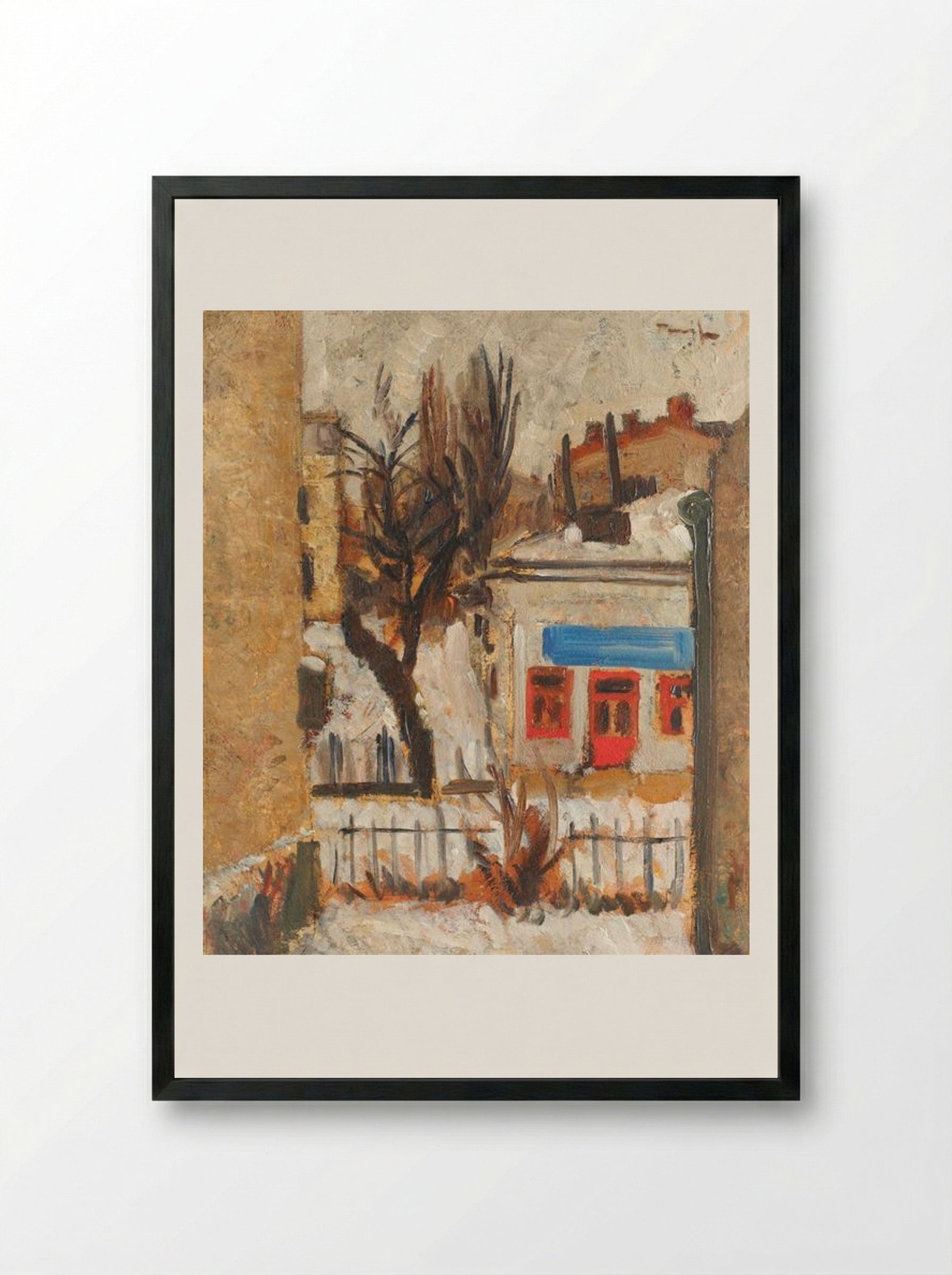 Winter Landscape - Nicolae Tonitza - Framed Print Black