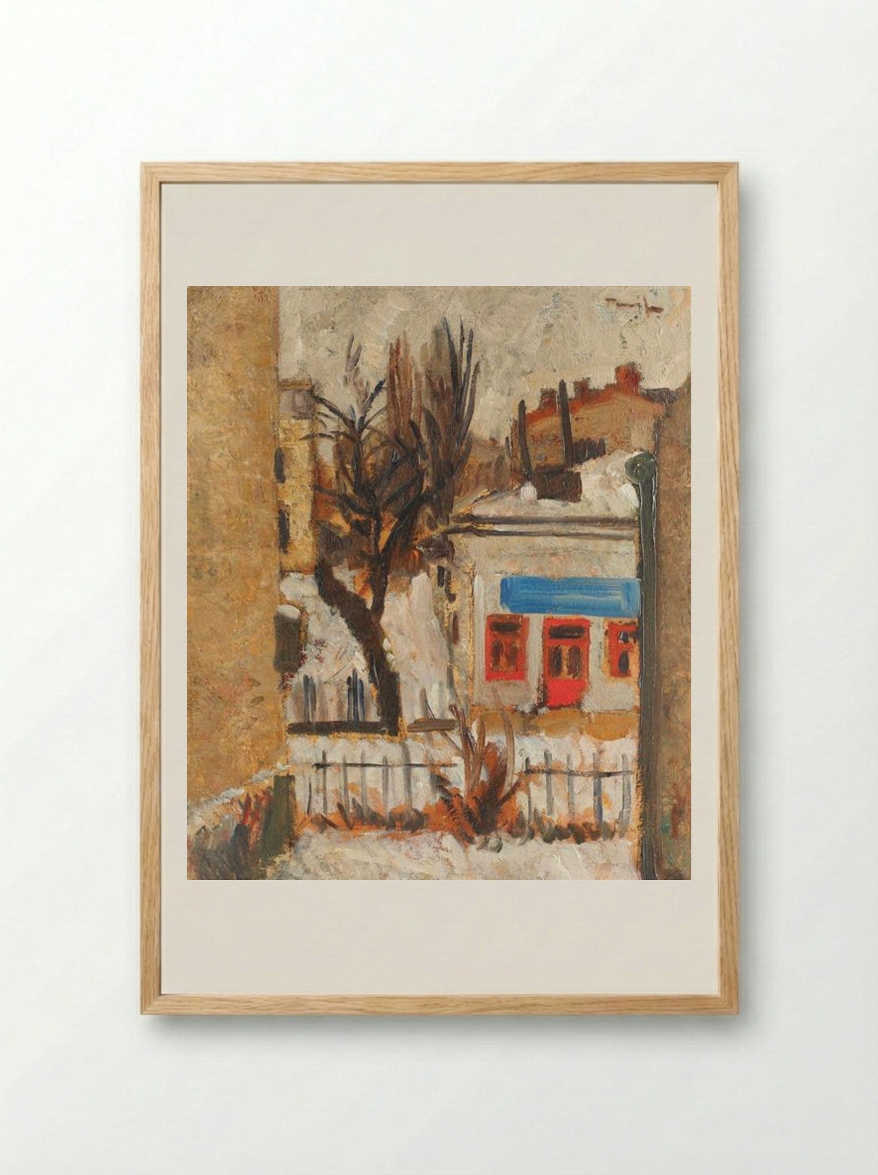 Winter Landscape - Nicolae Tonitza - Framed Print Wood