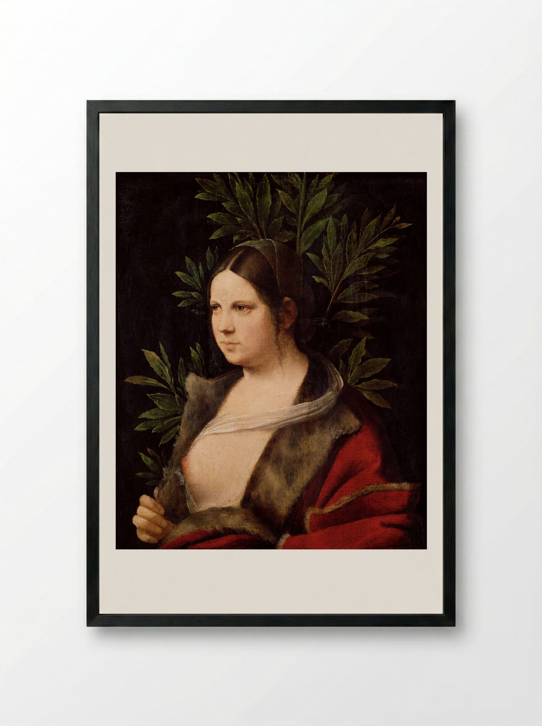 Laura - Giorgione - Framed Print Black