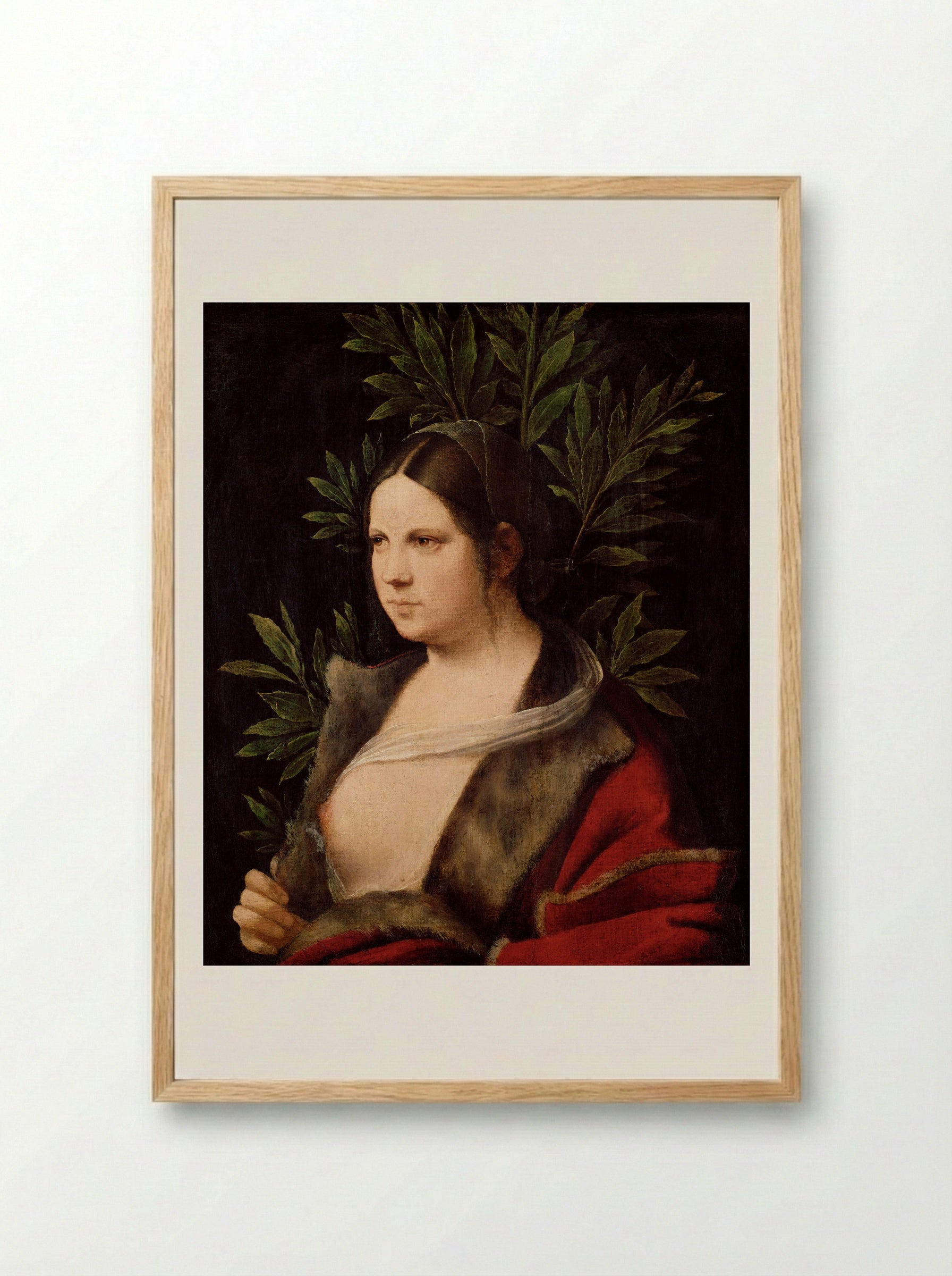 Laura - Giorgione - Framed Print Wood
