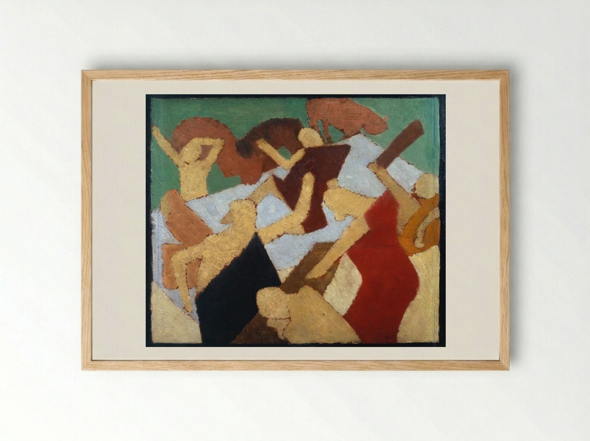 Bathing Scene - David Bomberg - Framed Print Wood