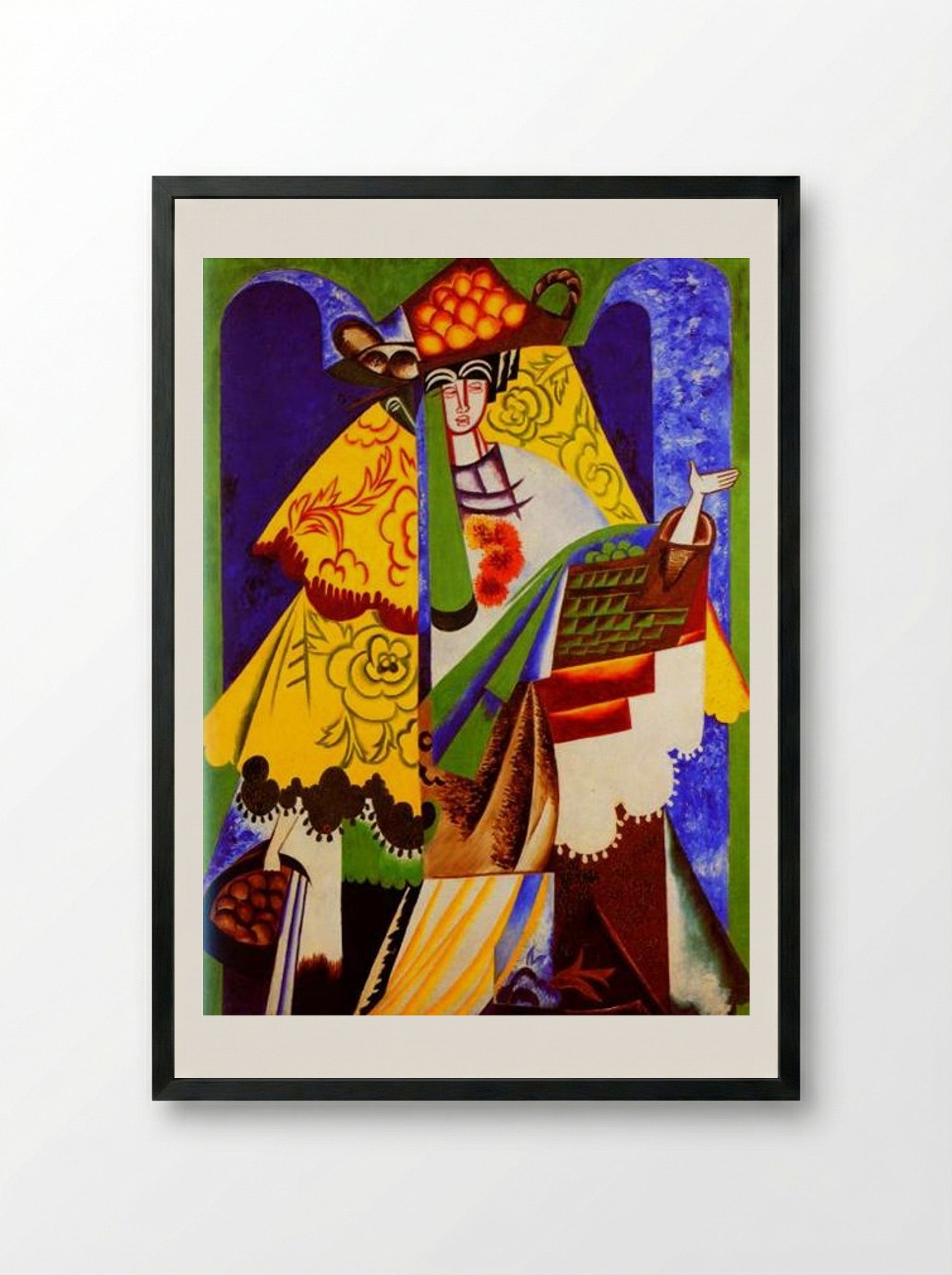 Orange Vendor, Spain - Natalia Goncharova - Framed Print Black