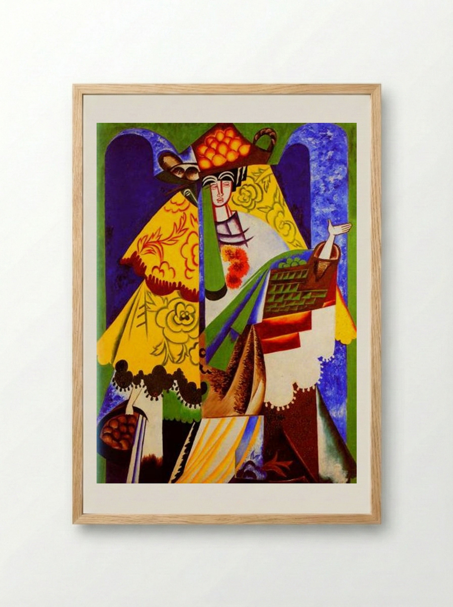 Orange Vendor, Spain - Natalia Goncharova - Framed Print Wood