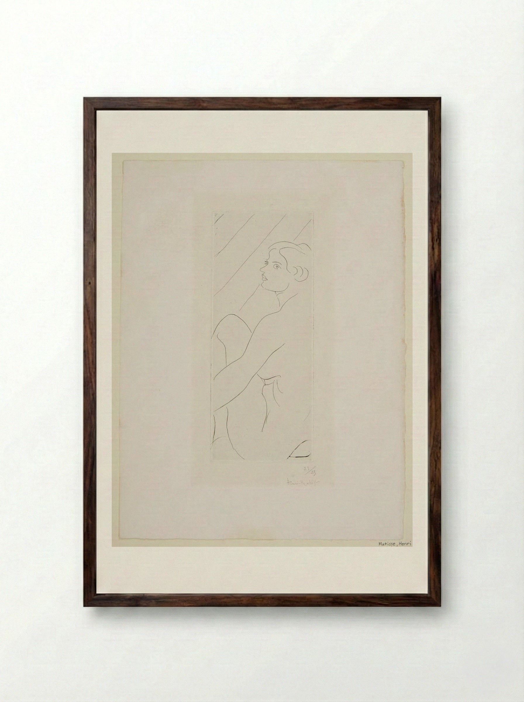 Seated Female Nude - Henri Matisse - Framed Print Dark Wood