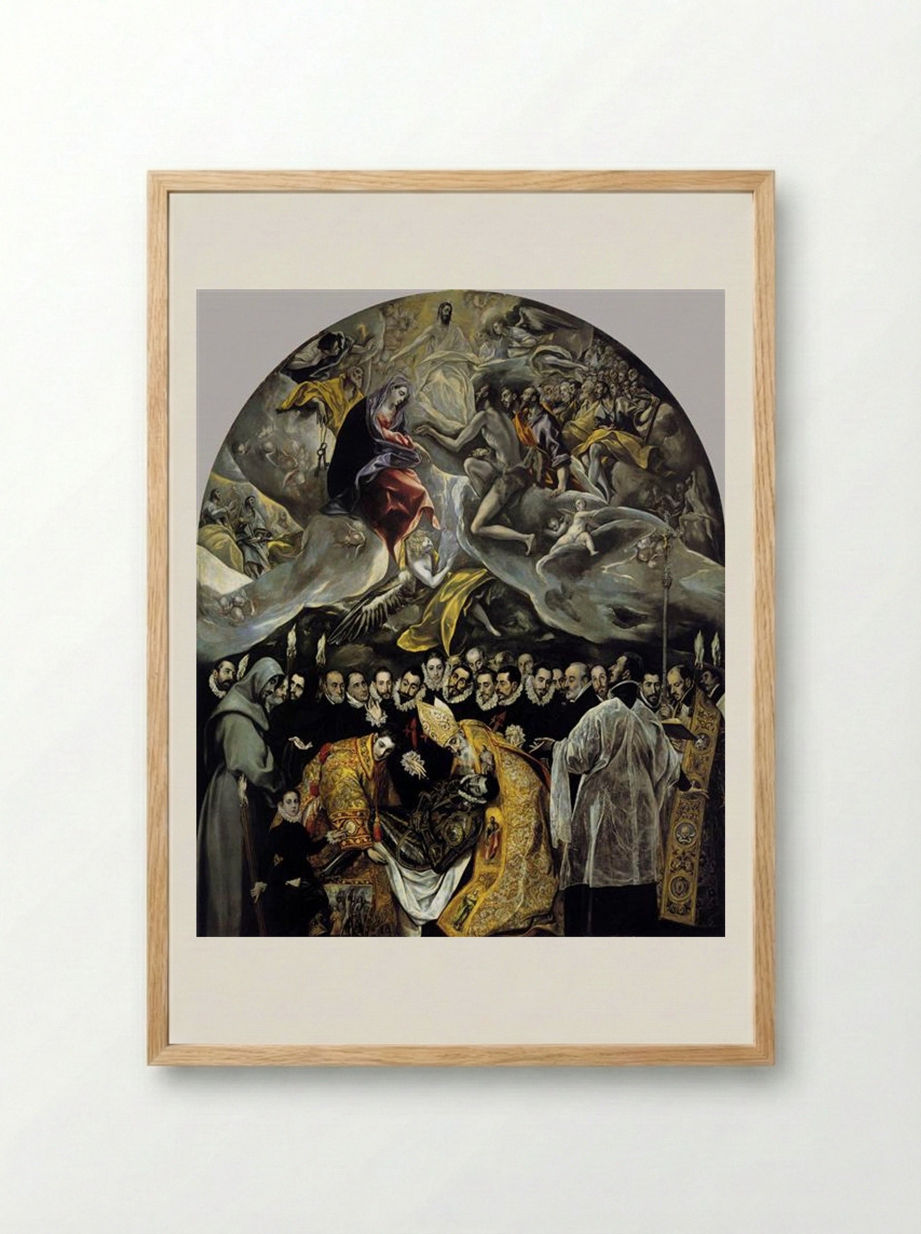 The Burial of the Count of Orgaz - El Greco - Framed Print Wood