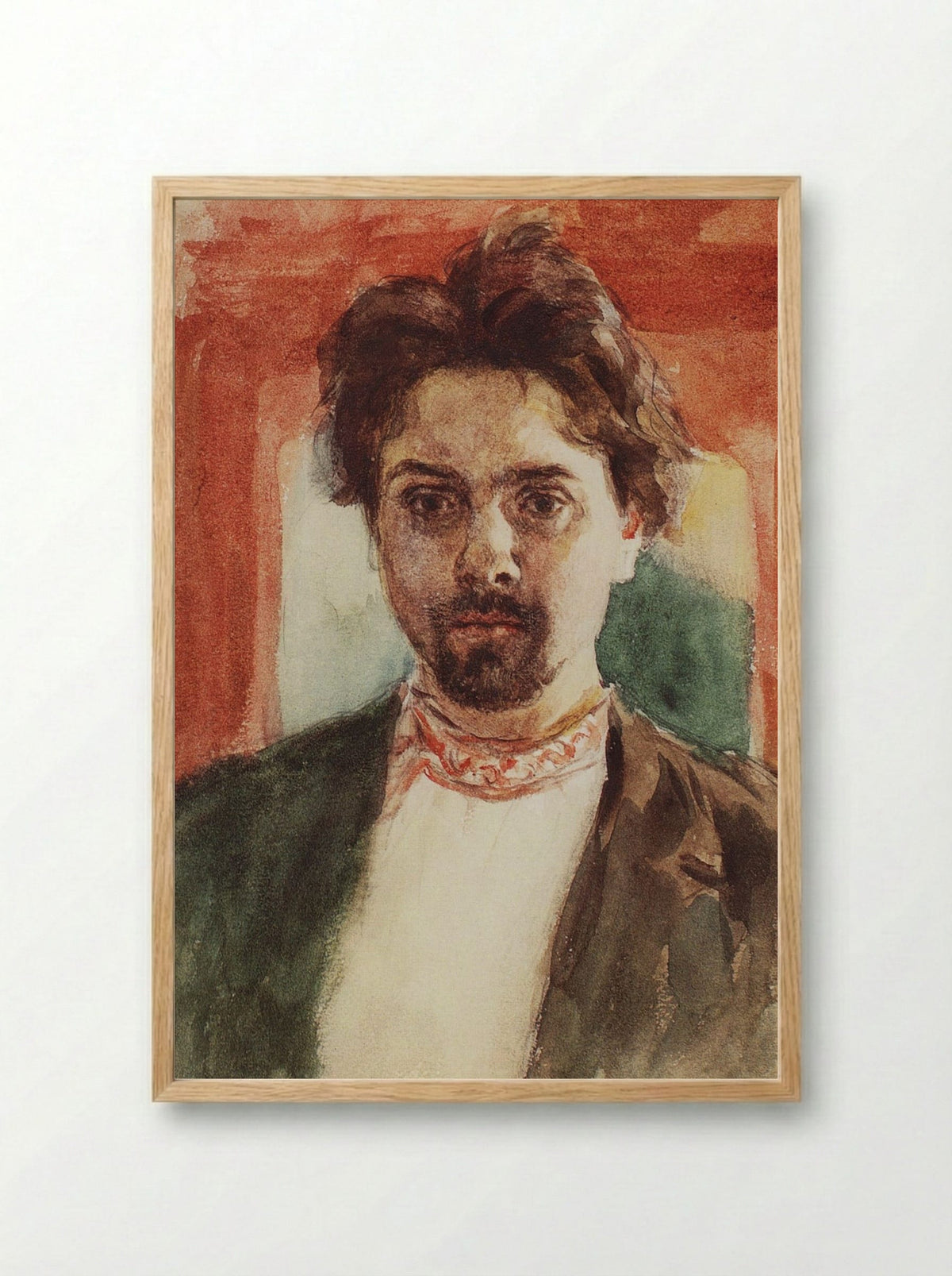 Self-Portrait - Vasily Surikov - Framed Print Wood