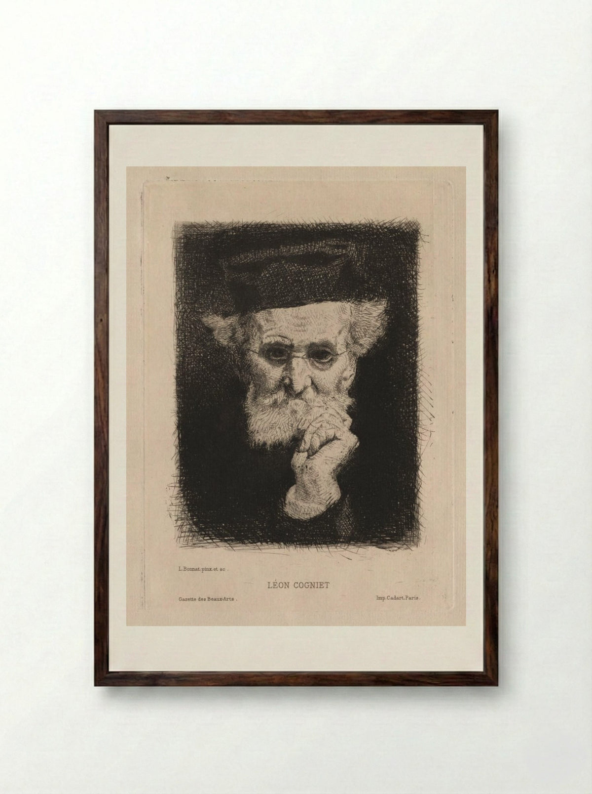 Léon Cogniet - Léon Bonnat - Framed Print Dark Wood