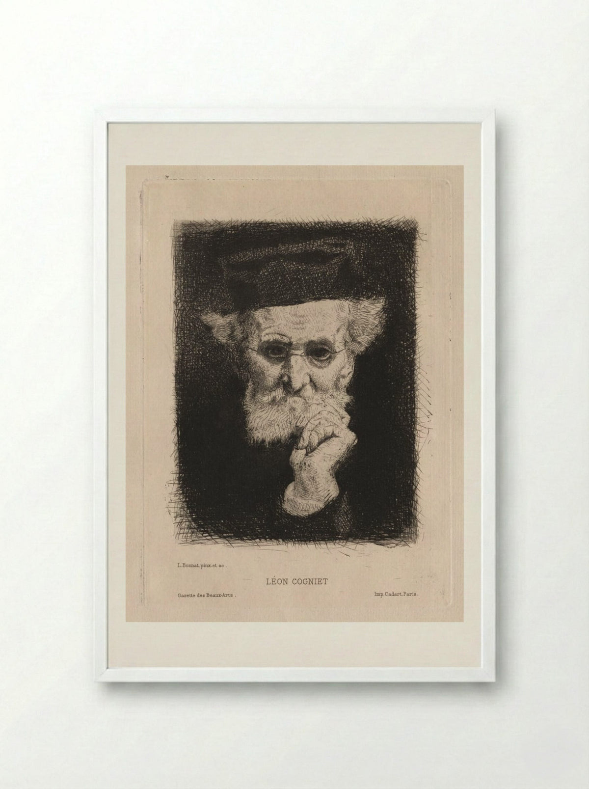 Léon Cogniet - Léon Bonnat - Framed Print White