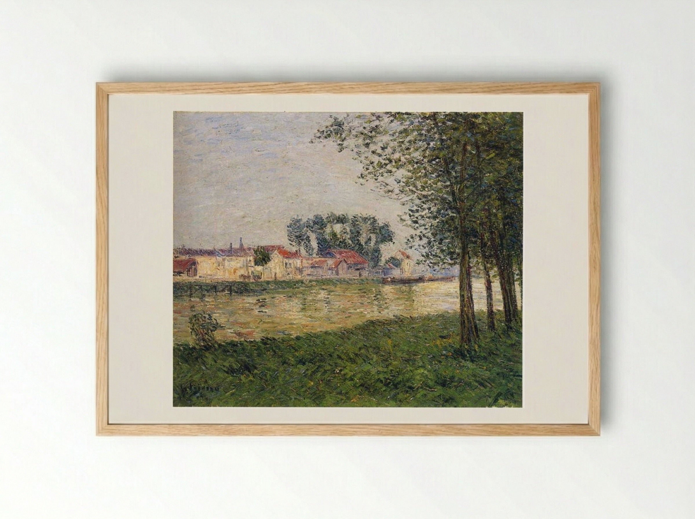 By the Oise at Parmain - Gustave Loiseau - Framed Print Wood