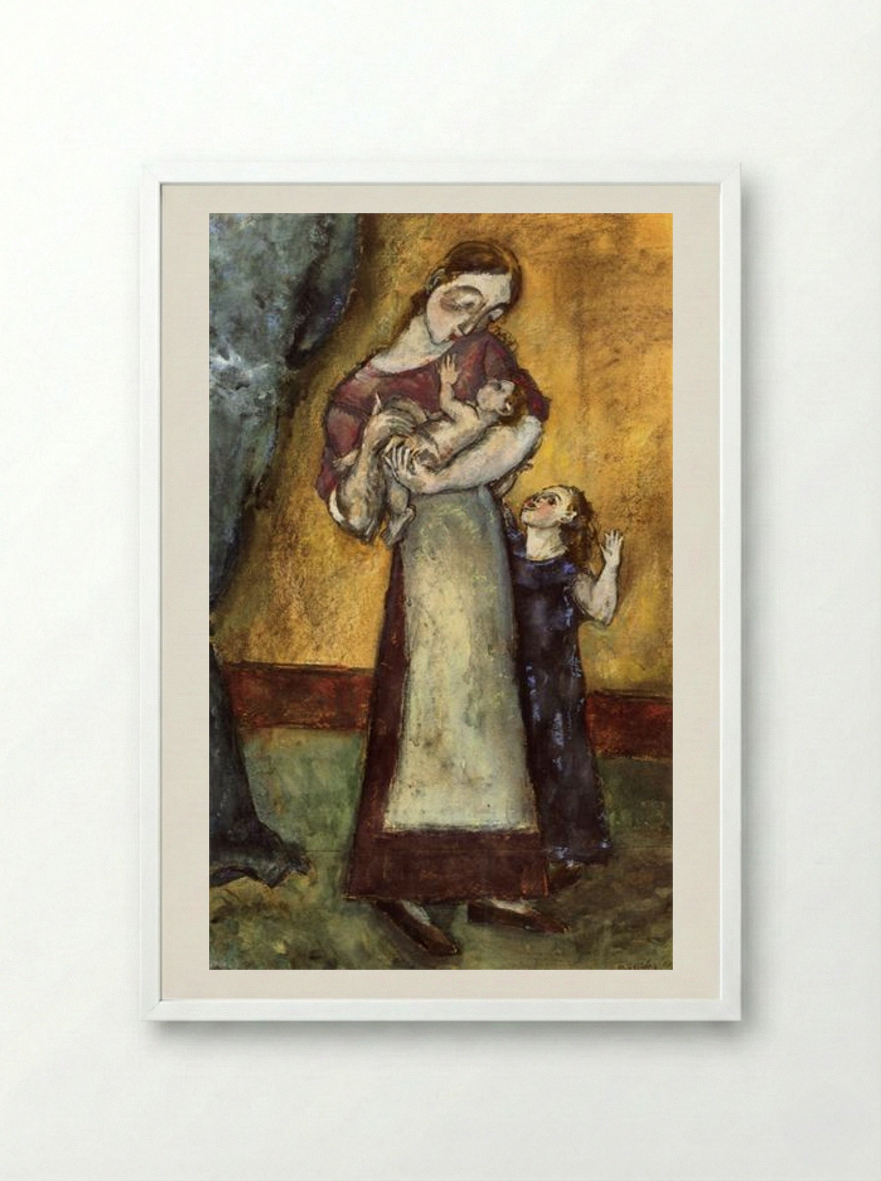 Mother and Children - Max Weber - Framed Print White