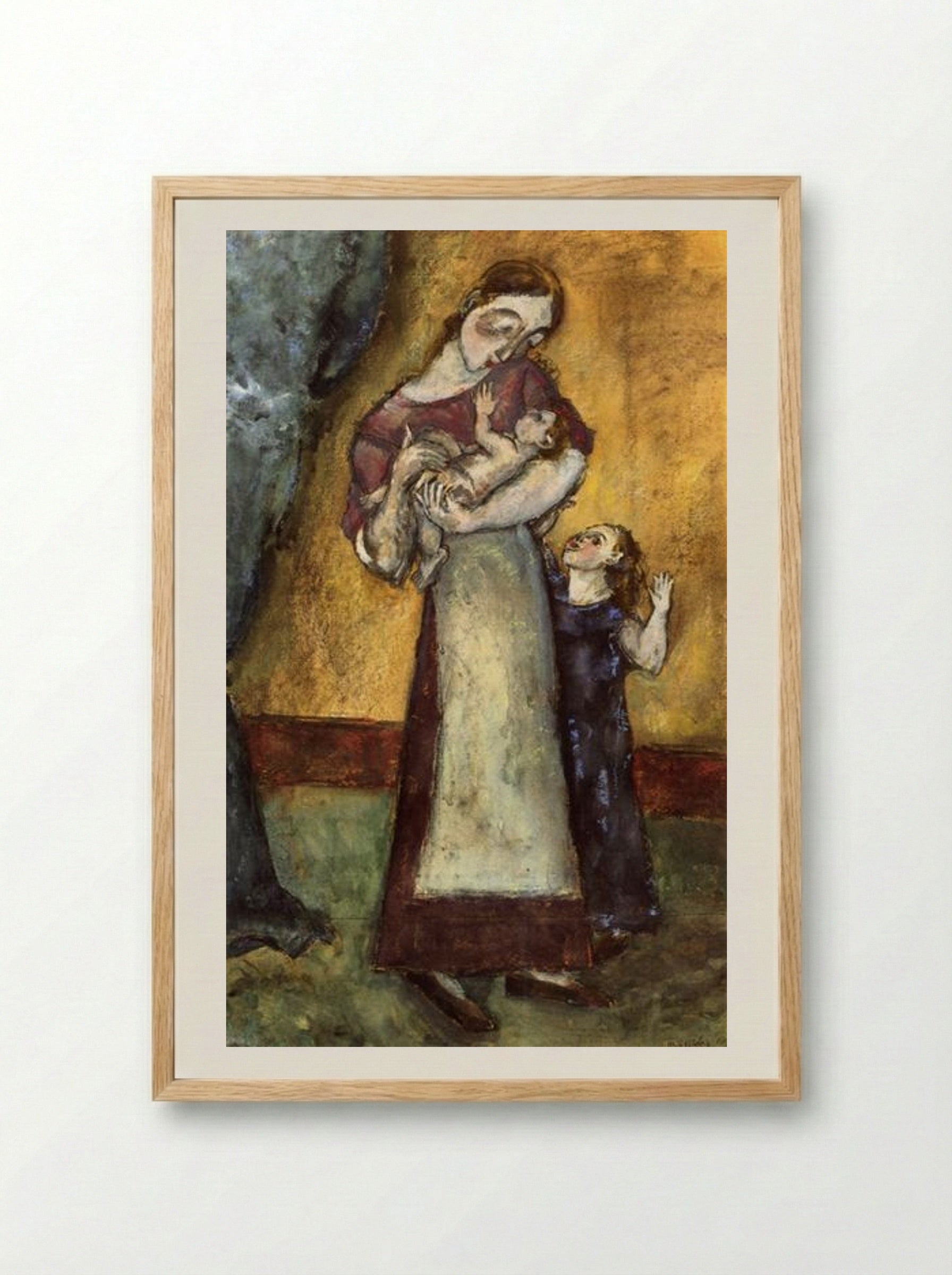 Mother and Children - Max Weber - Framed Print Wood