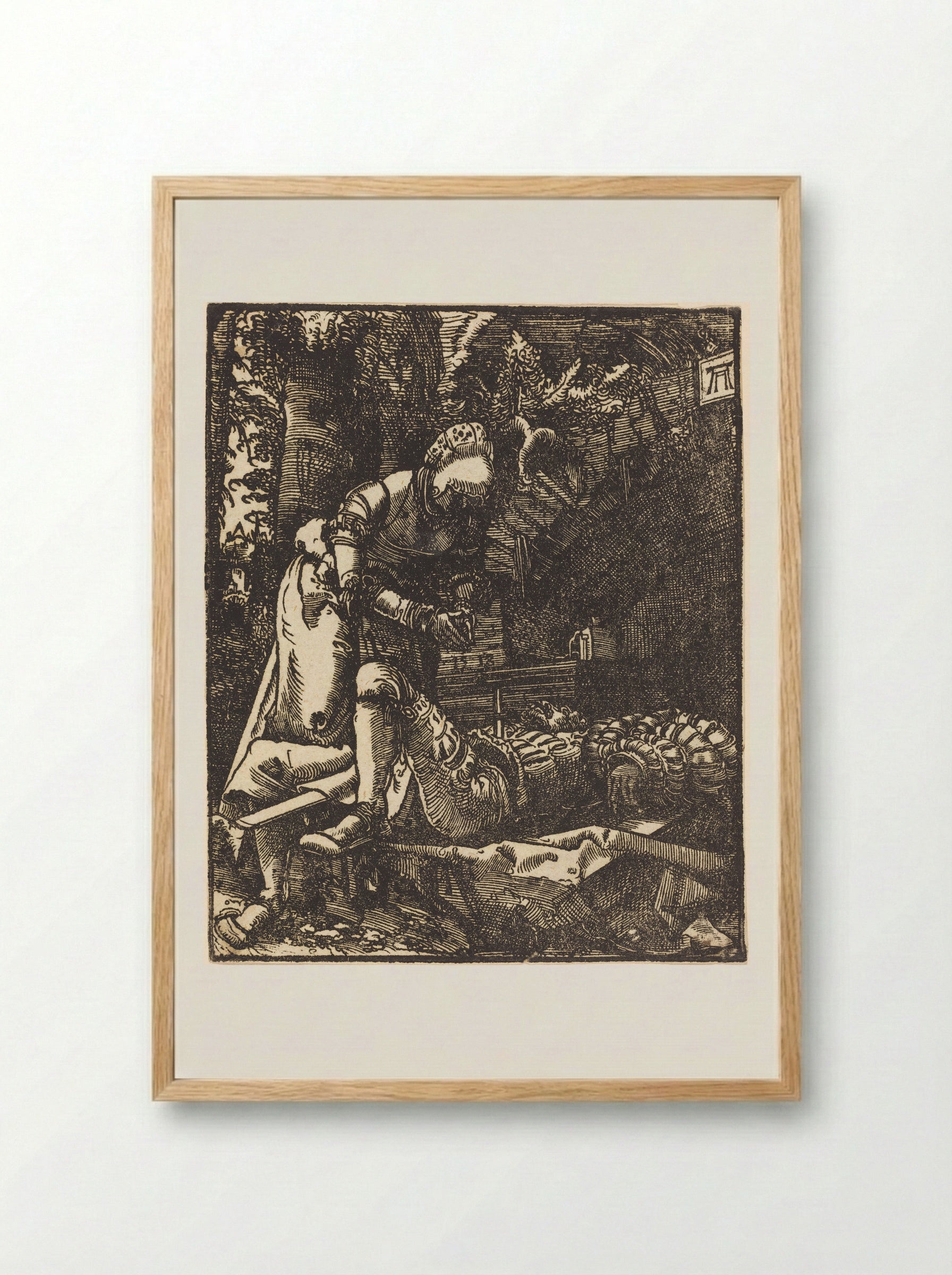 Pyramus and Thisbe - Albrecht Altdorfer - Framed Print Wood