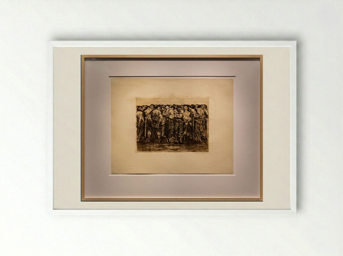 The Prisoners - Käthe Kollwitz - Framed Print White