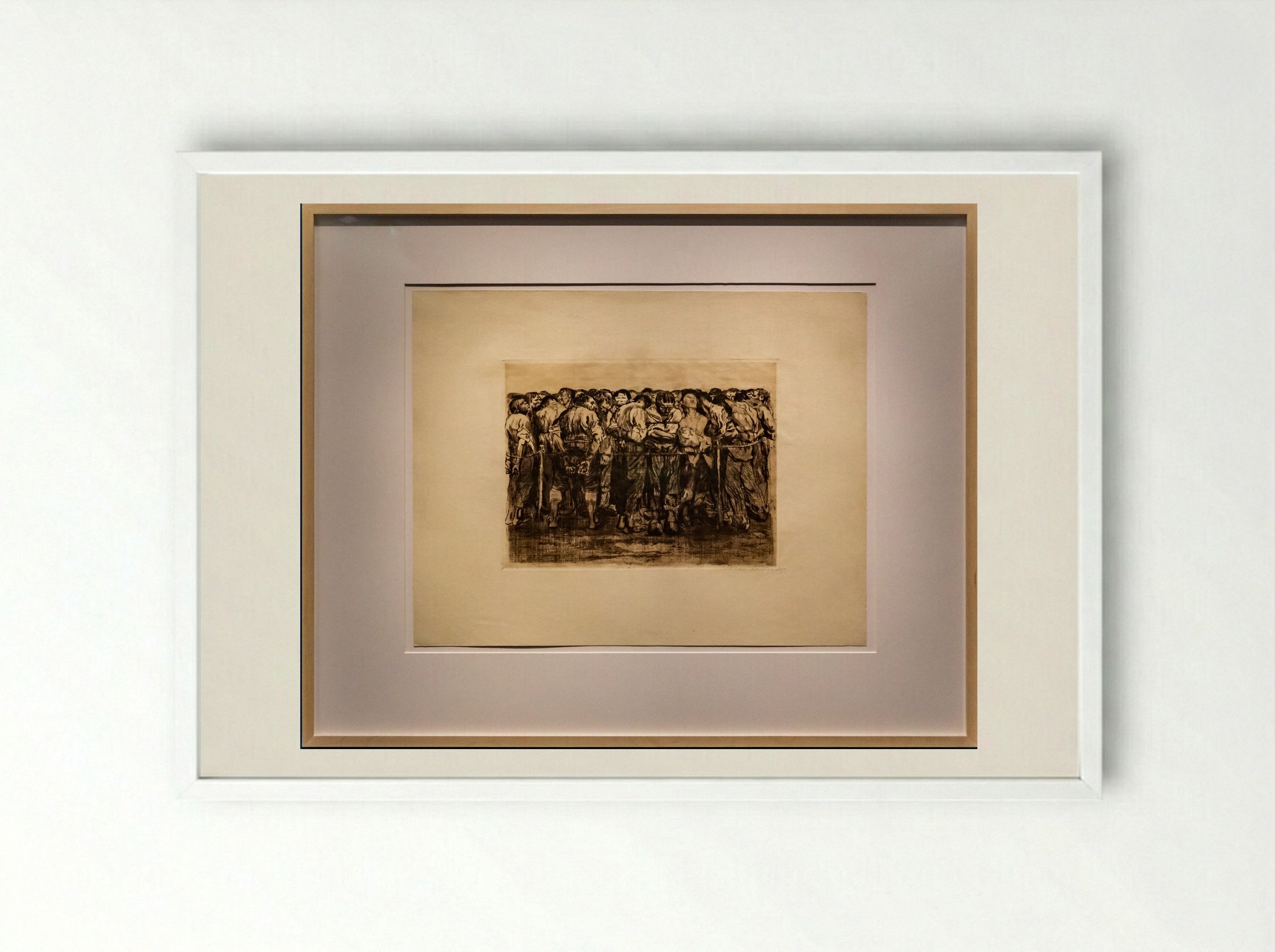 The Prisoners - Käthe Kollwitz - Framed Print White