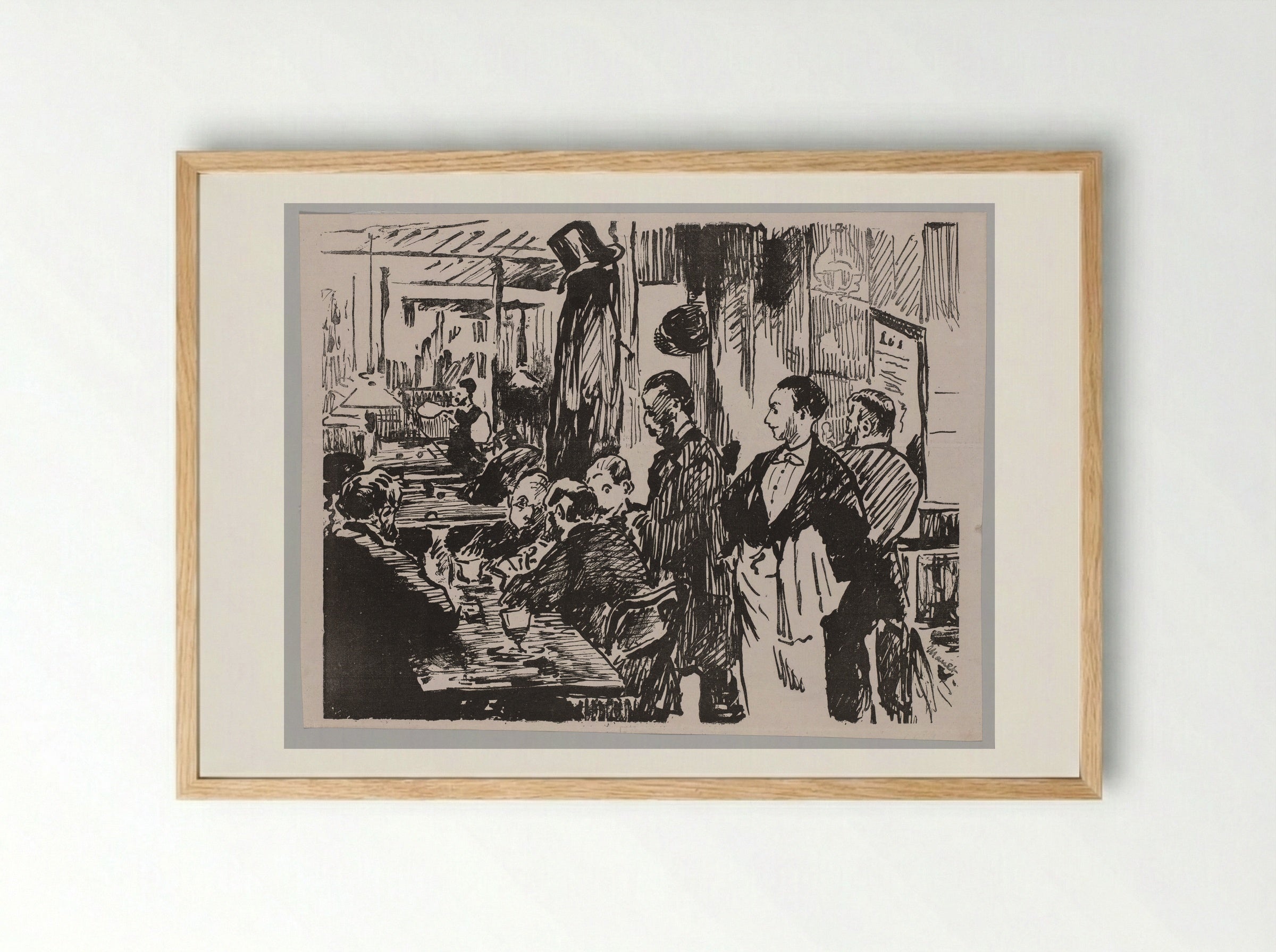 At the Café - Édouard Manet - Framed Print Wood