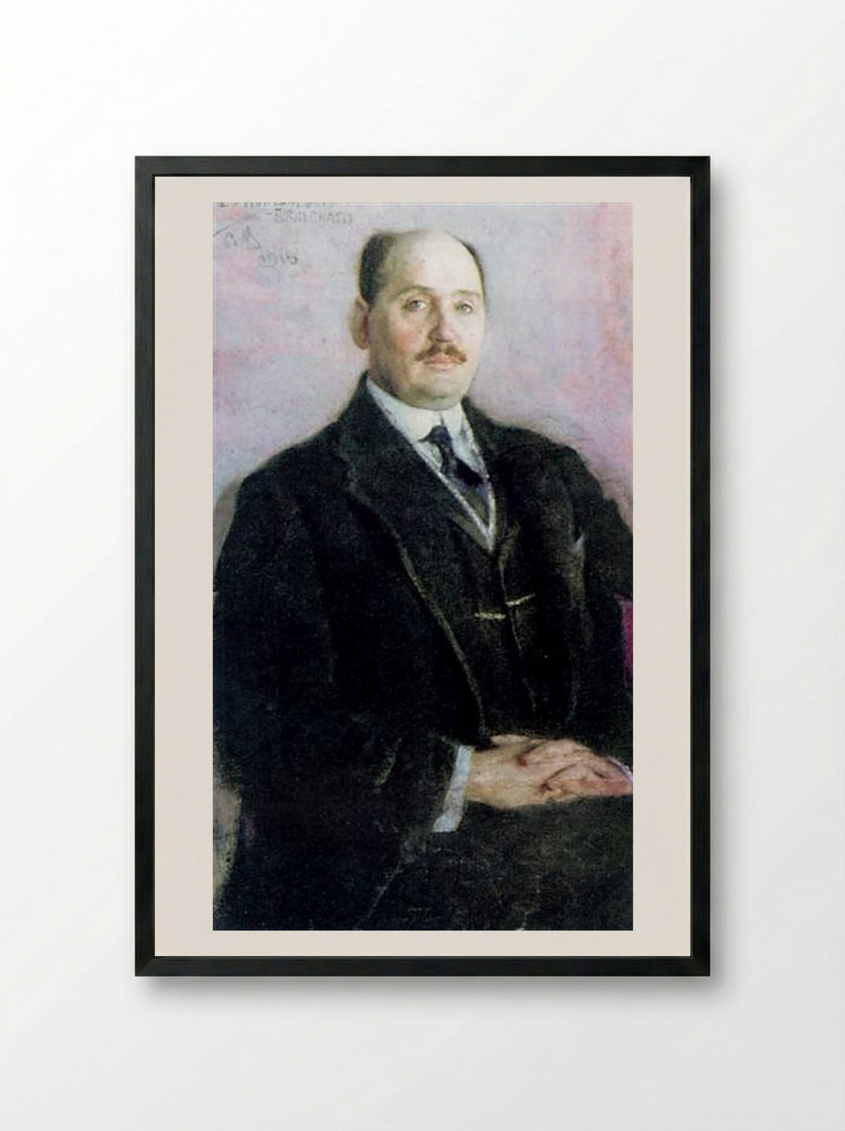 Self-Portrait - Nikolay Bogdanov-Belsky - Framed Print Black