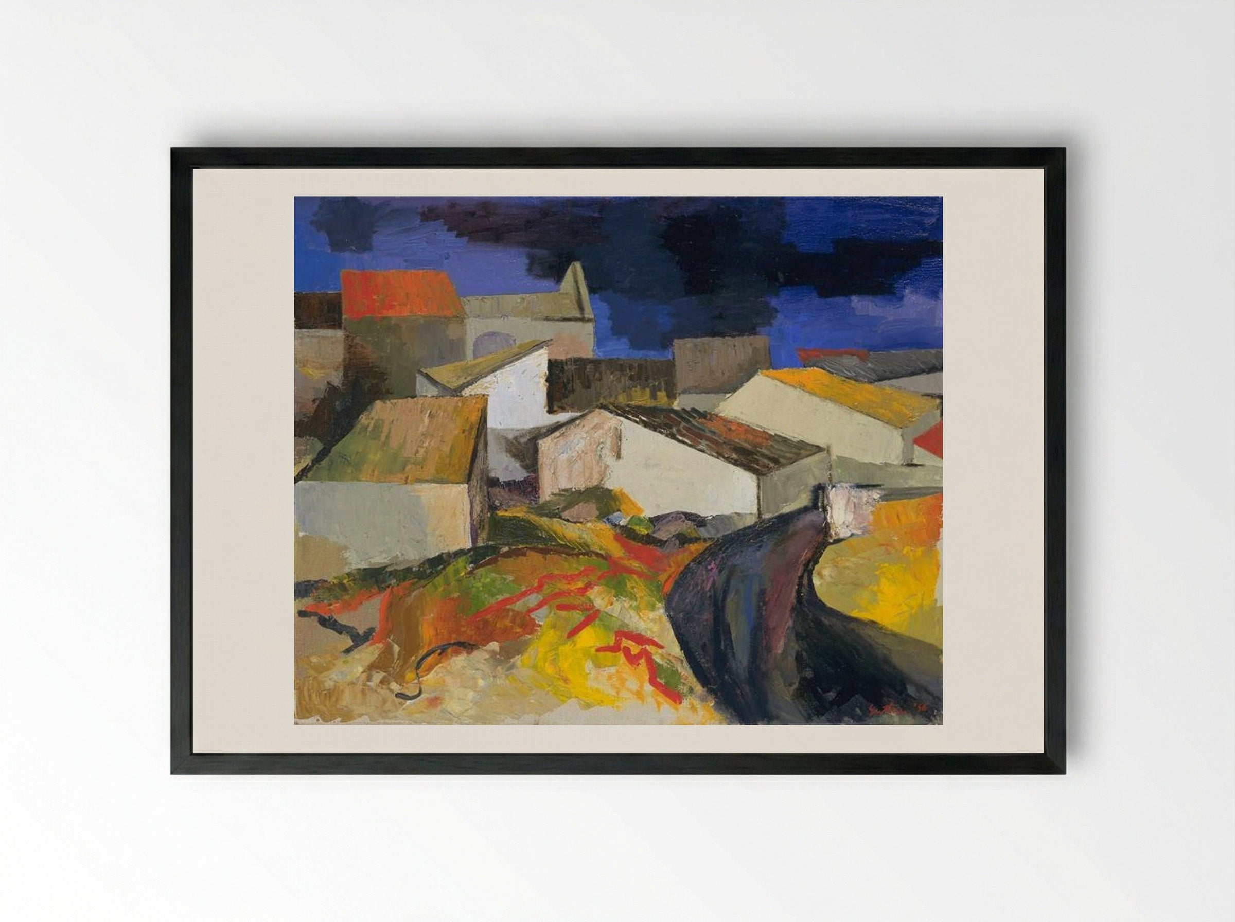 Santa Panagia (Sicily) - Renato Guttuso - Framed Print Black