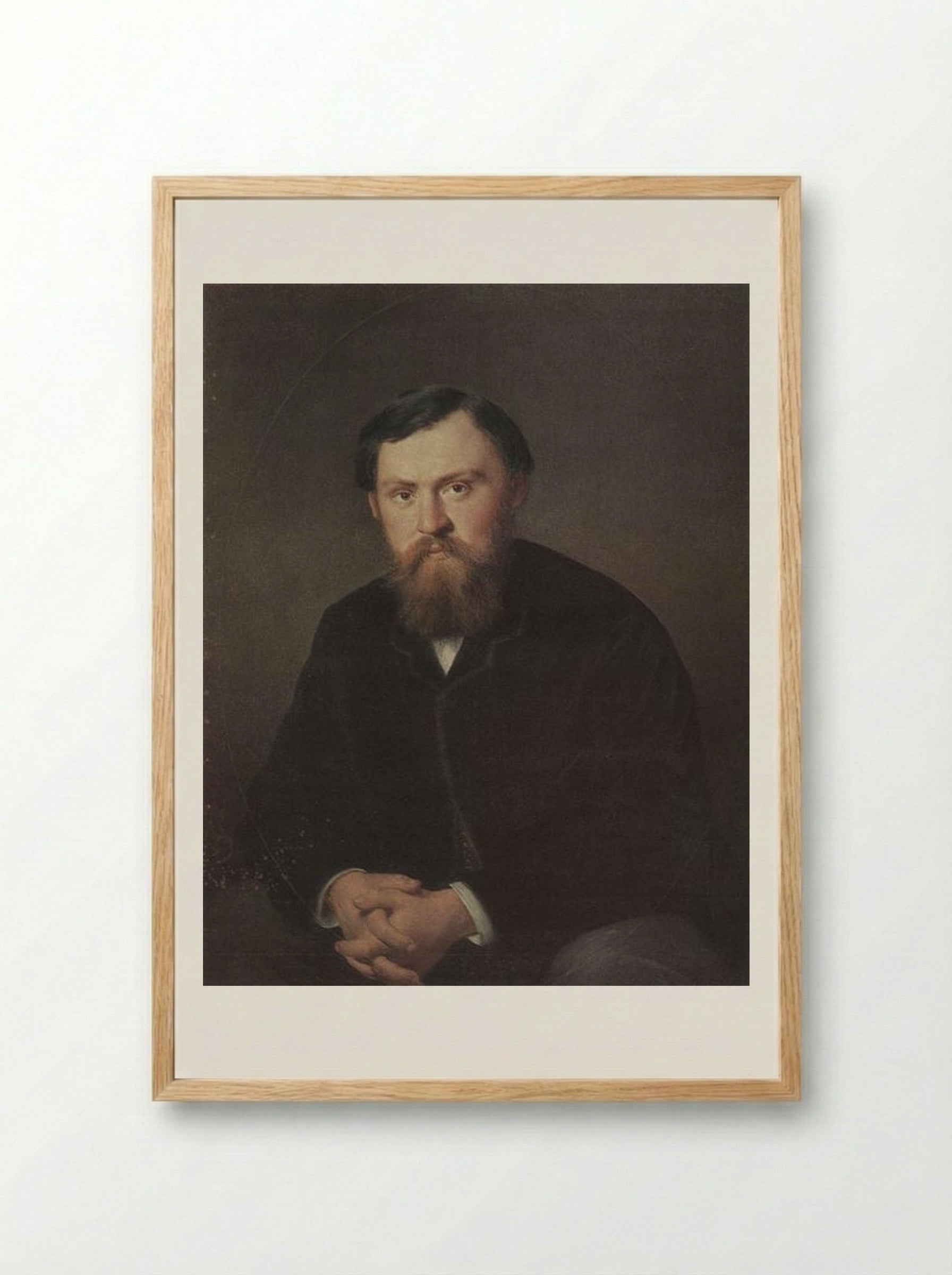Portrait of A. A. Borisov - Vasily Perov - Framed Print Wood