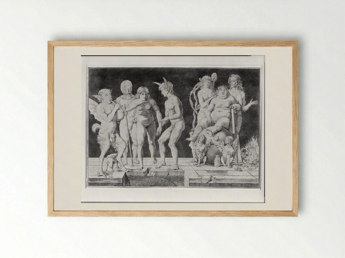 Virtue Combusta - Andrea Mantegna - Framed Print Wood