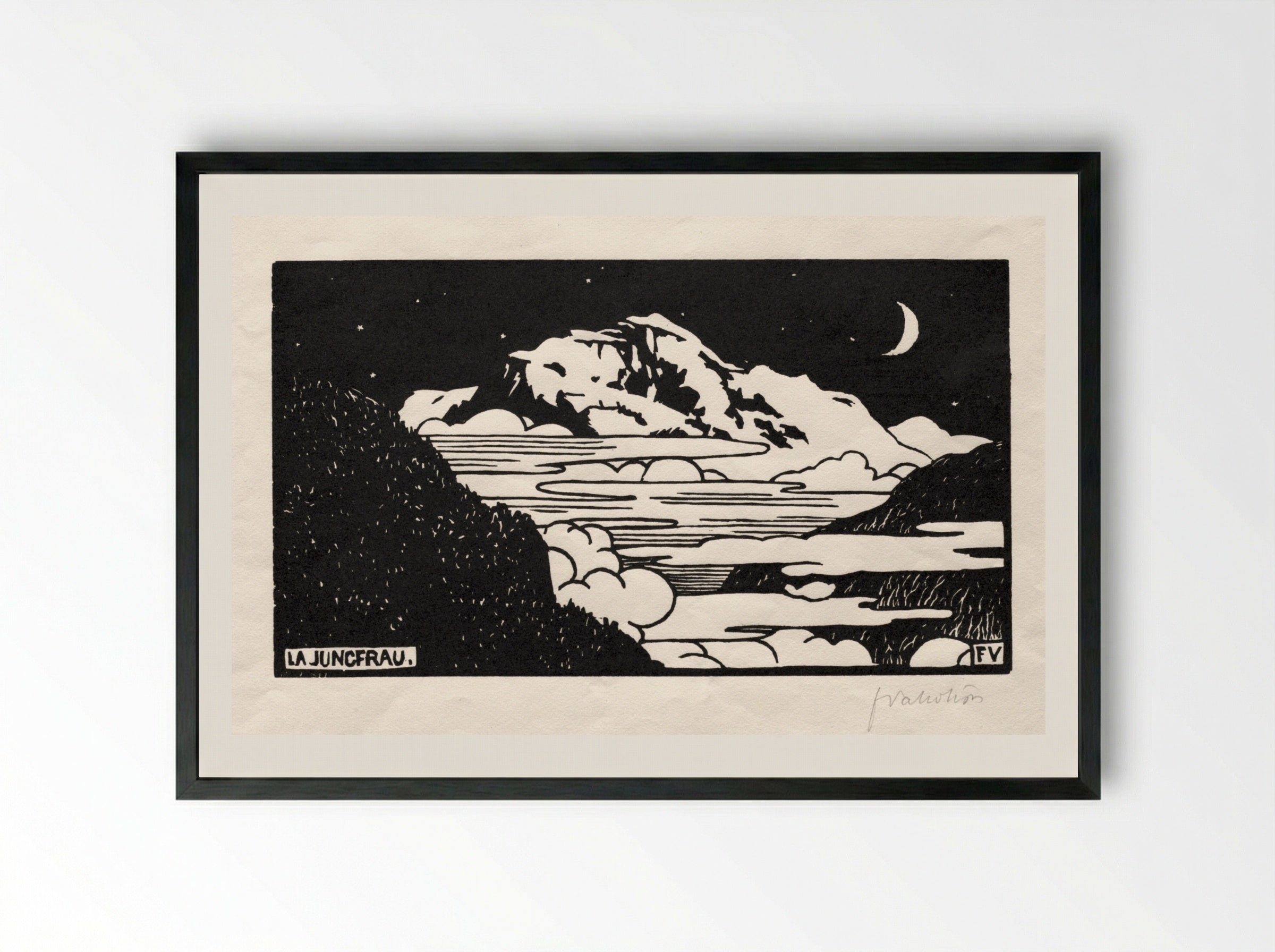 The Jungfrau - Félix Vallotton - Framed Print Black