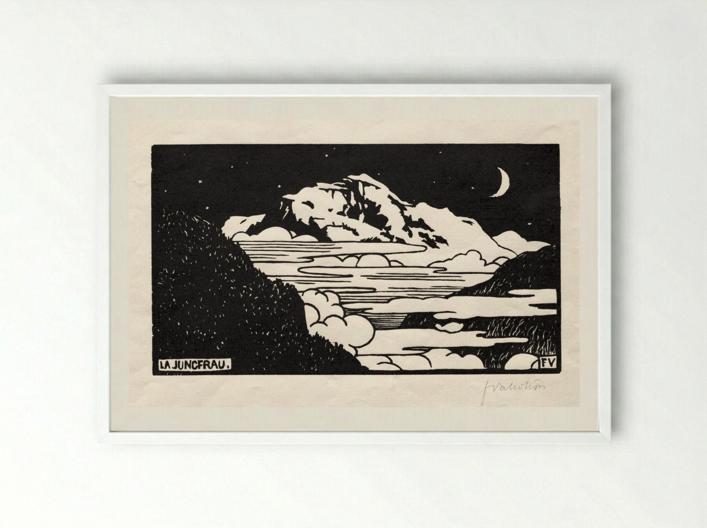 The Jungfrau - Félix Vallotton - Framed Print White
