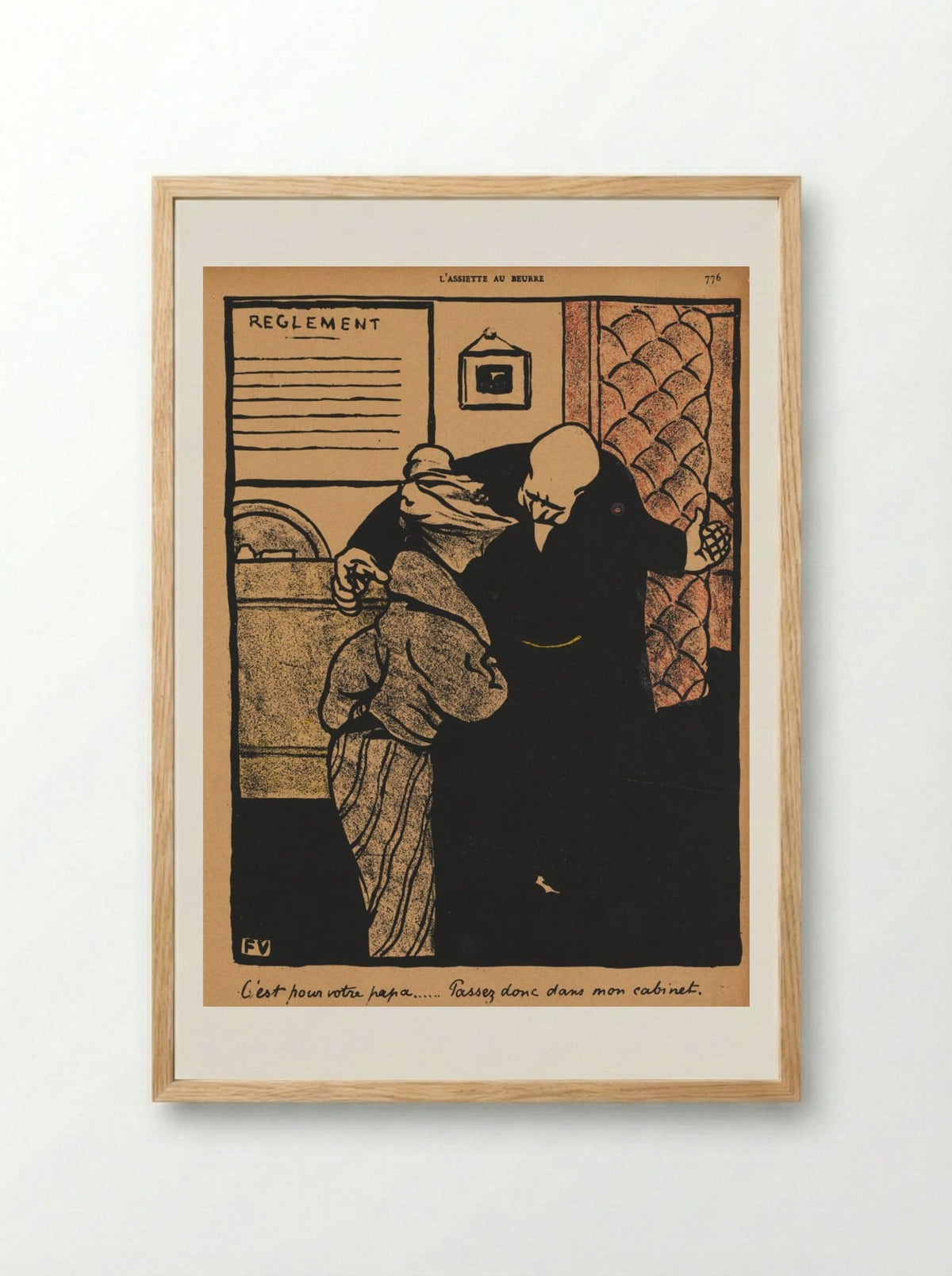 It's about your father... - Félix Vallotton - Framed Print Wood