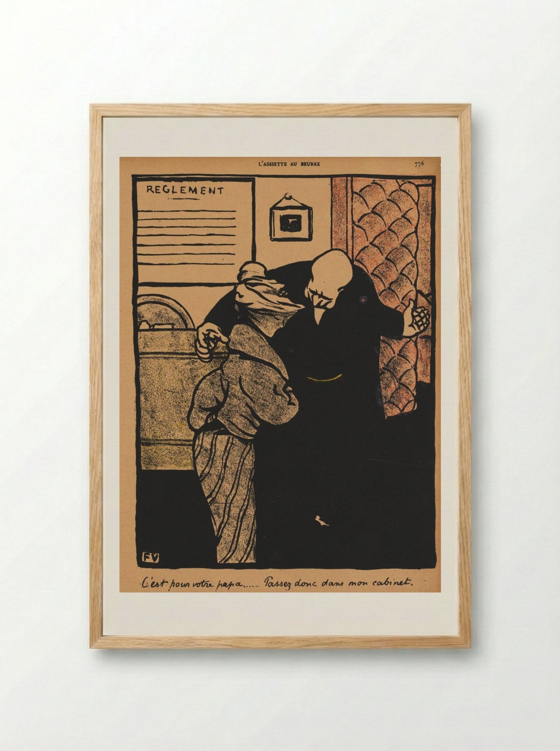 It's about your father... - Félix Vallotton - Framed Print Wood