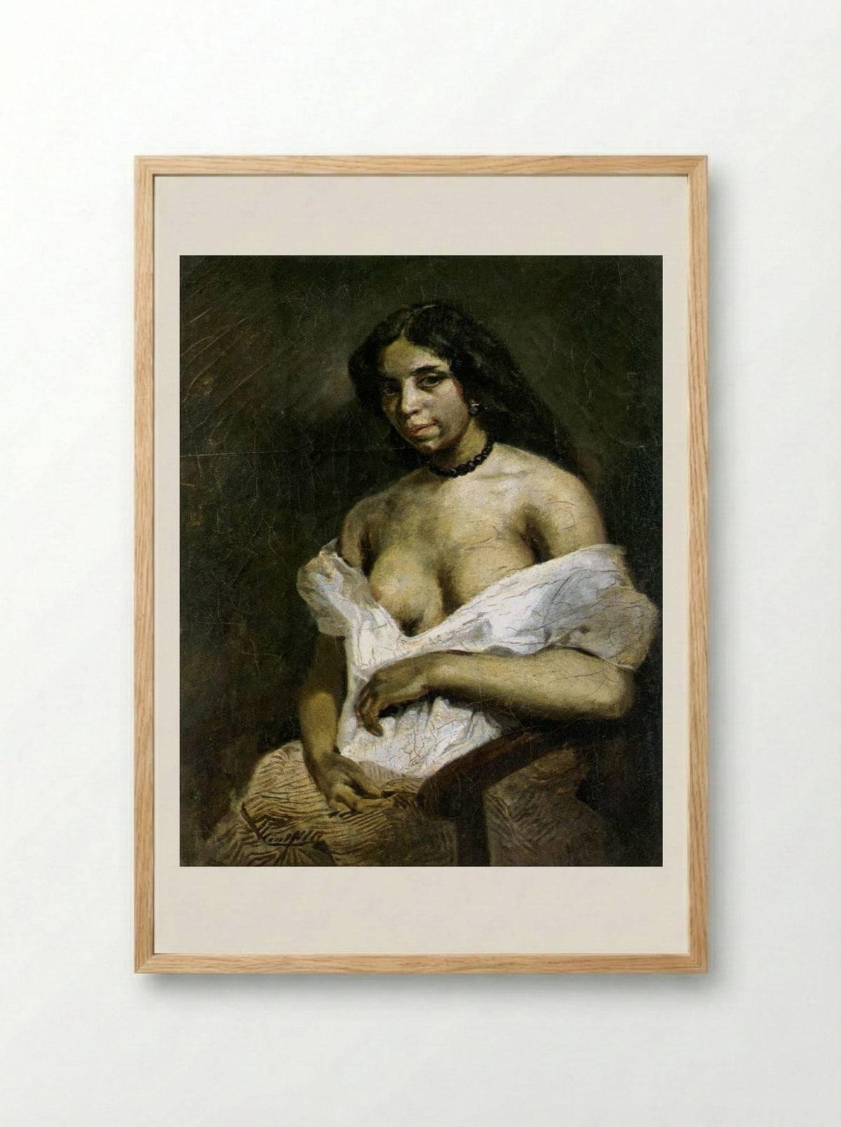 Aspasia - Eugène Delacroix - Framed Print Wood