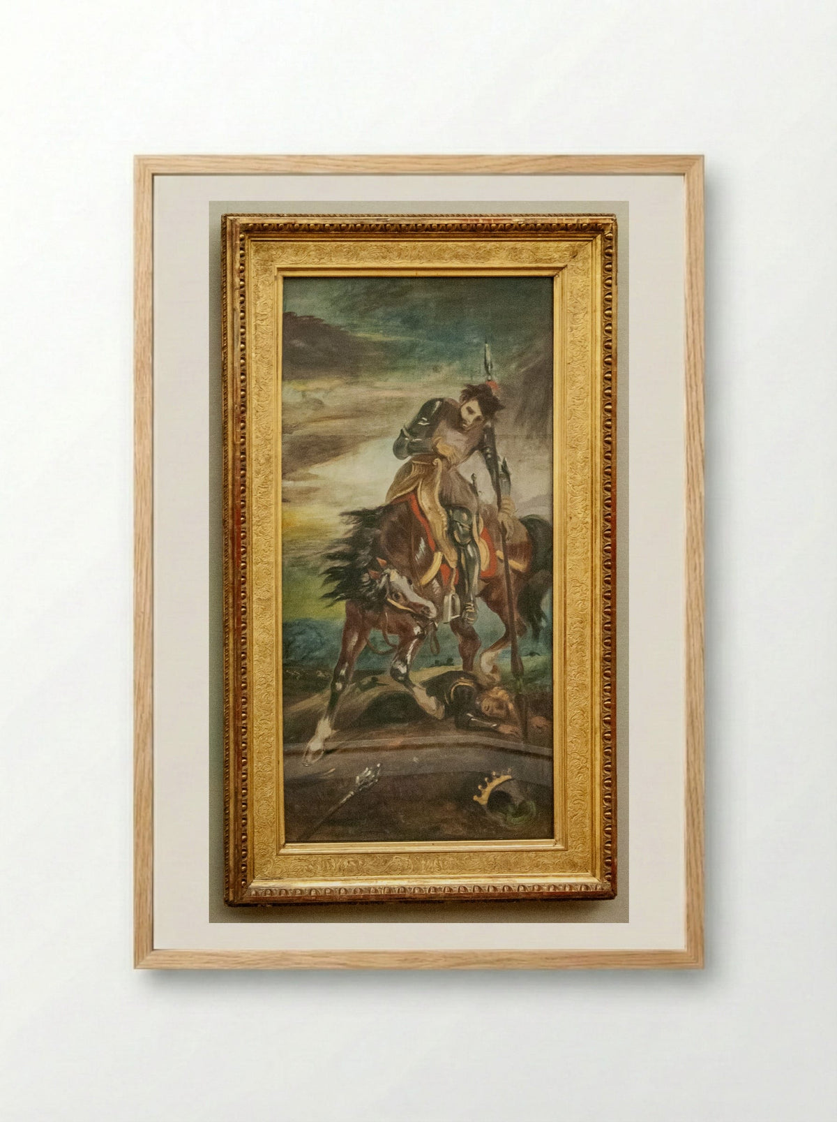 King Rodrigo - Eugène Delacroix - Framed Print Wood