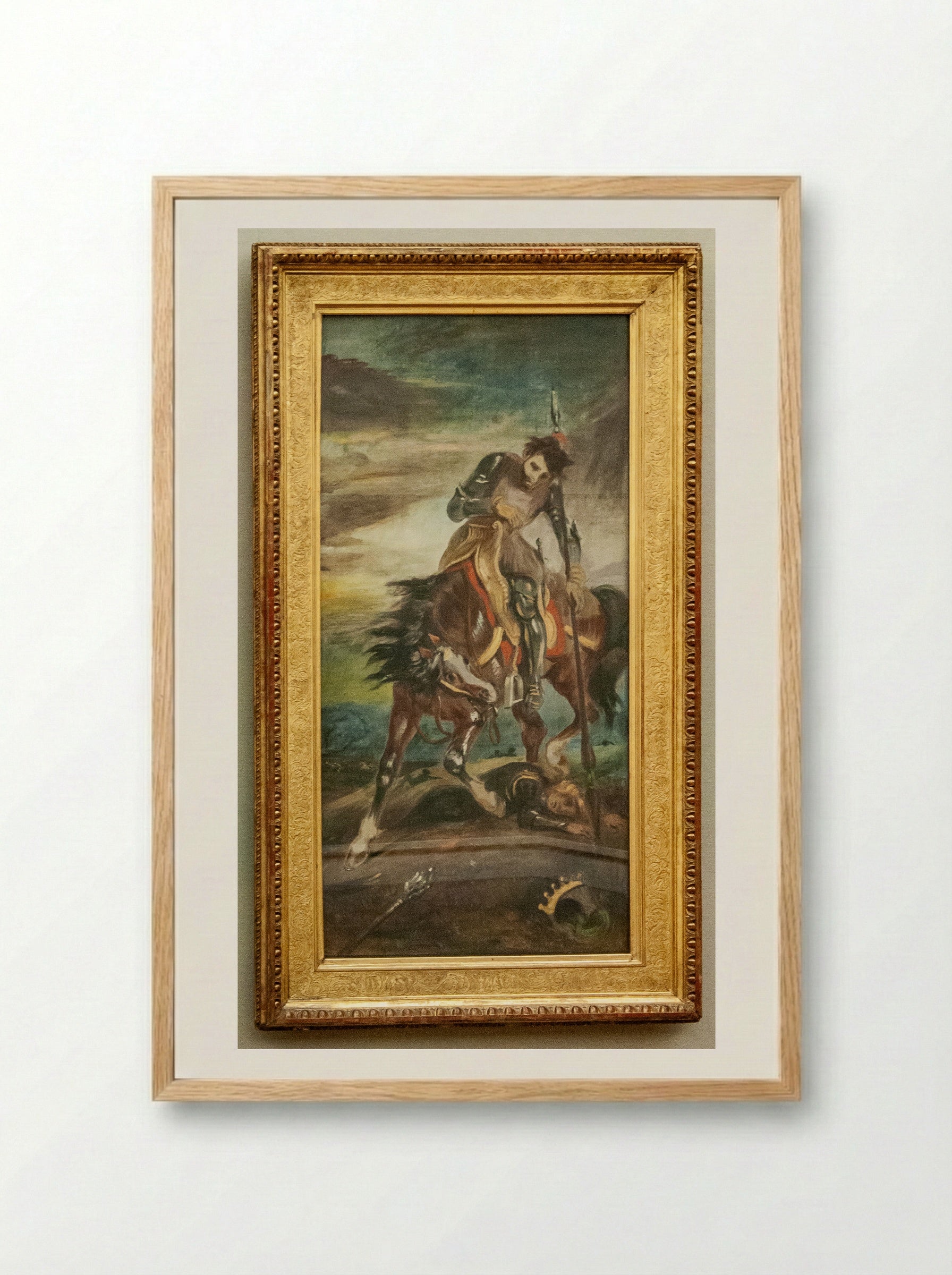 King Rodrigo - Eugène Delacroix - Framed Print Wood