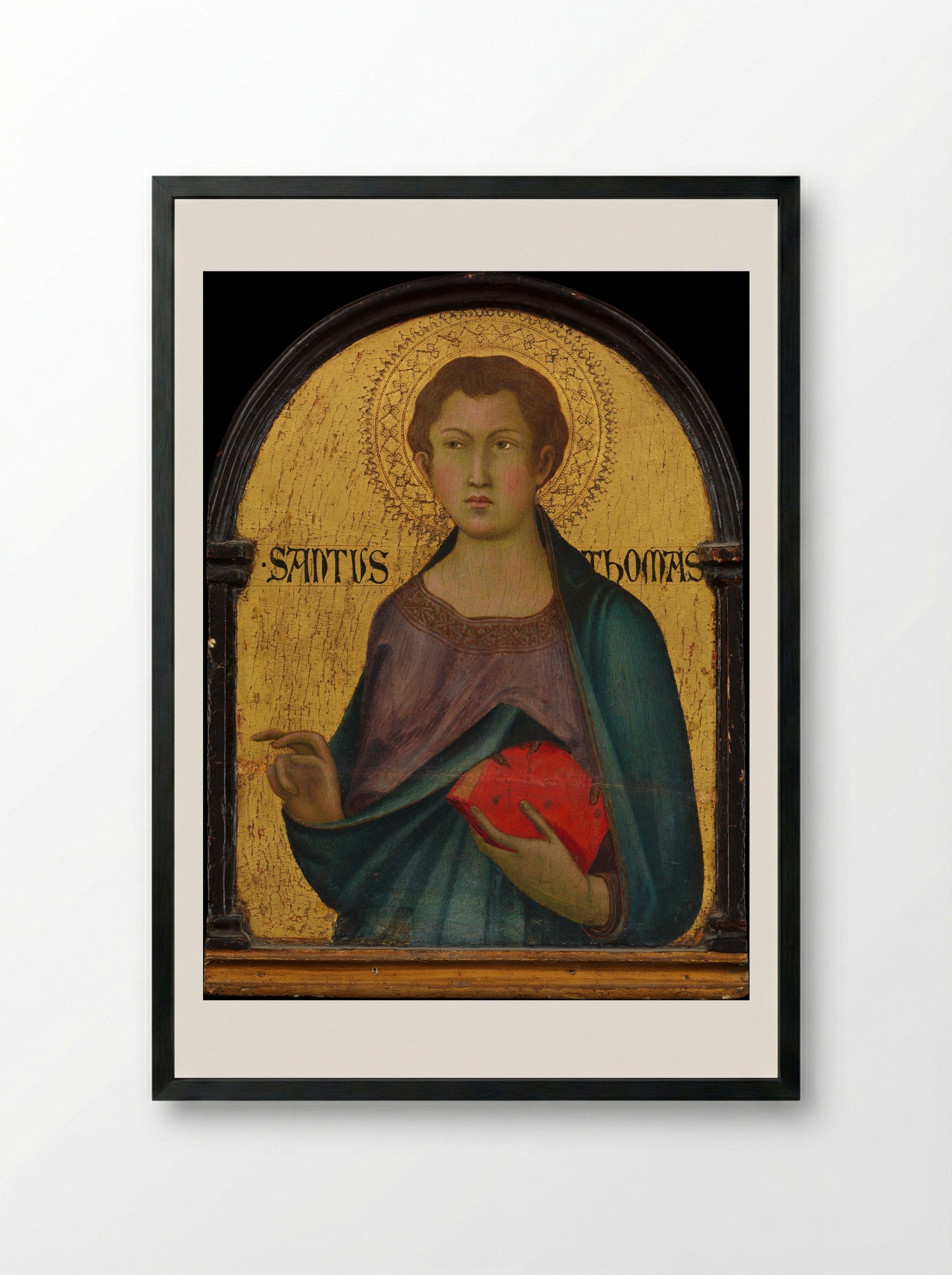 Saint Thomas - Simone Martini - Framed Print Black