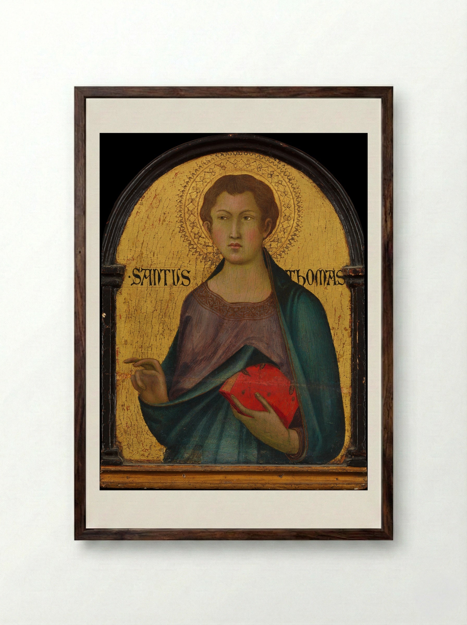 Saint Thomas - Simone Martini - Framed Print Dark Wood