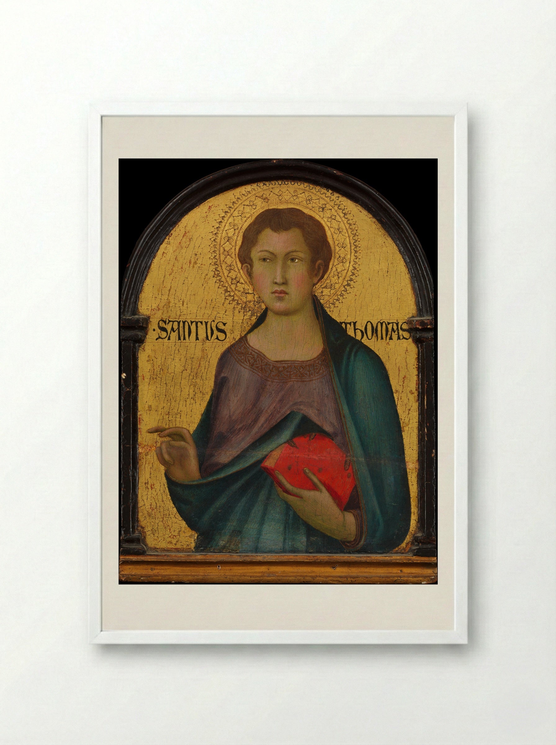 Saint Thomas - Simone Martini - Framed Print White