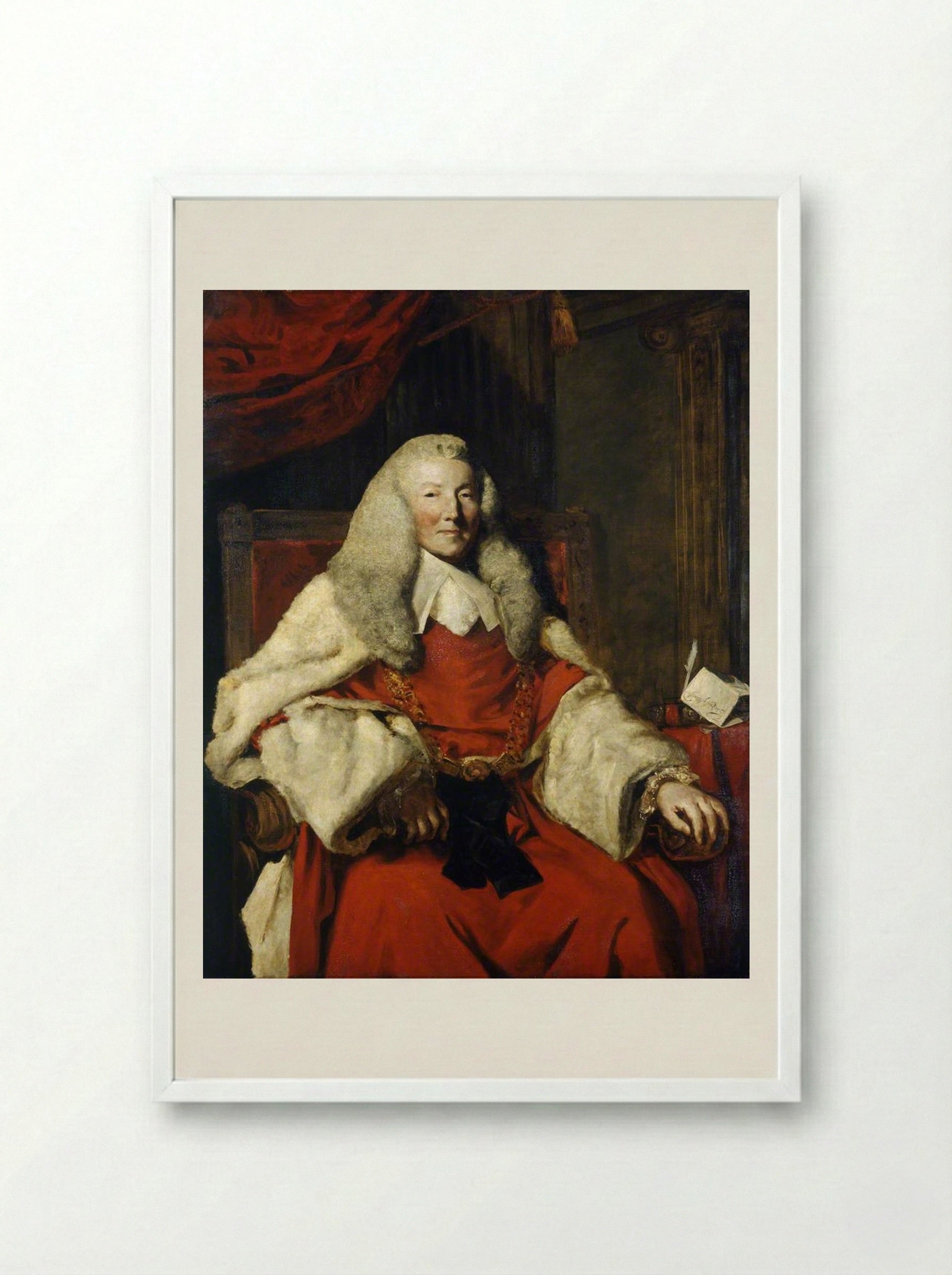 William Murray, 1st Earl of Mansfield - John Jackson - Framed Print White