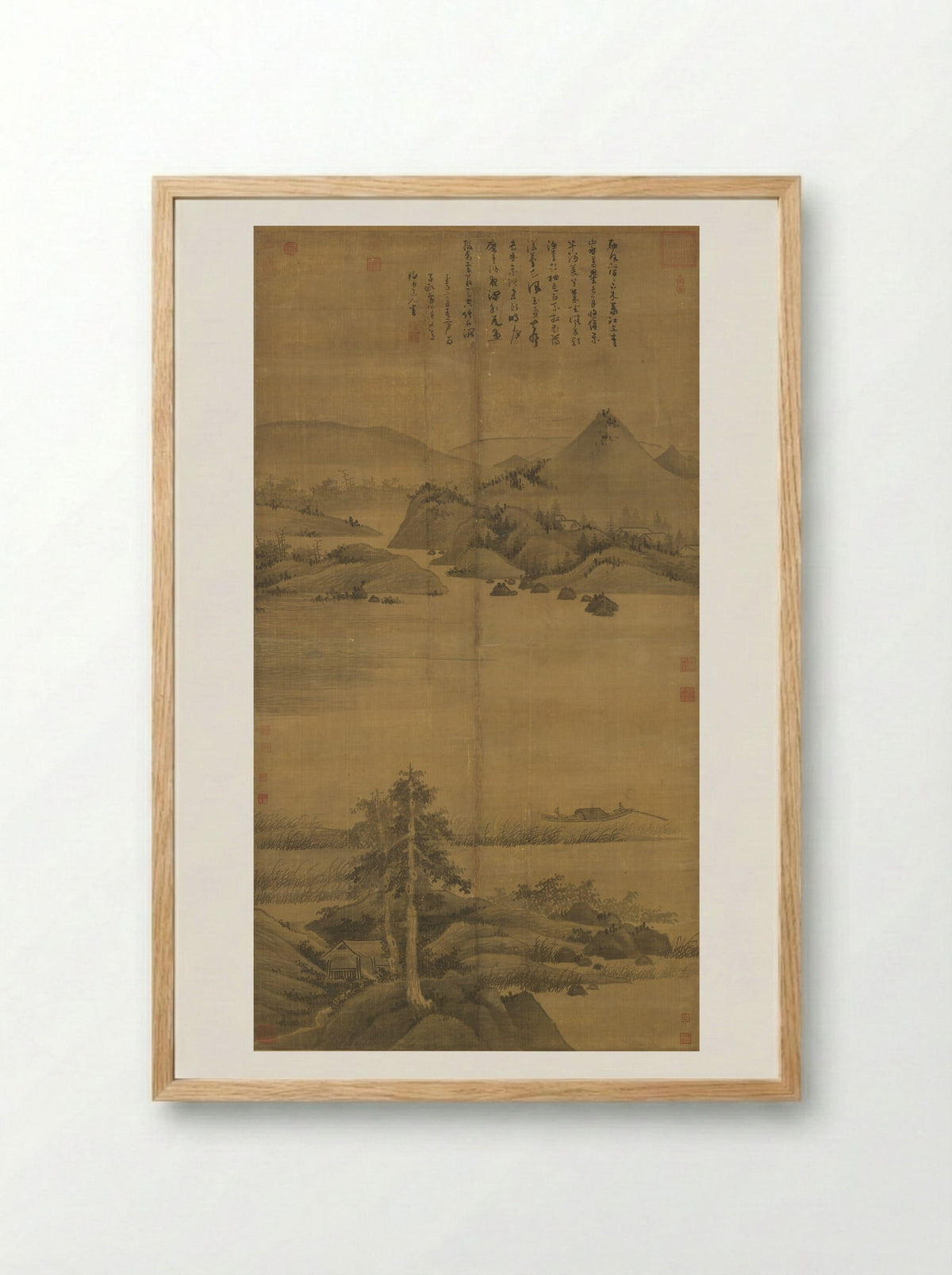 Fisherman - Wu Zhen - Framed Print Wood