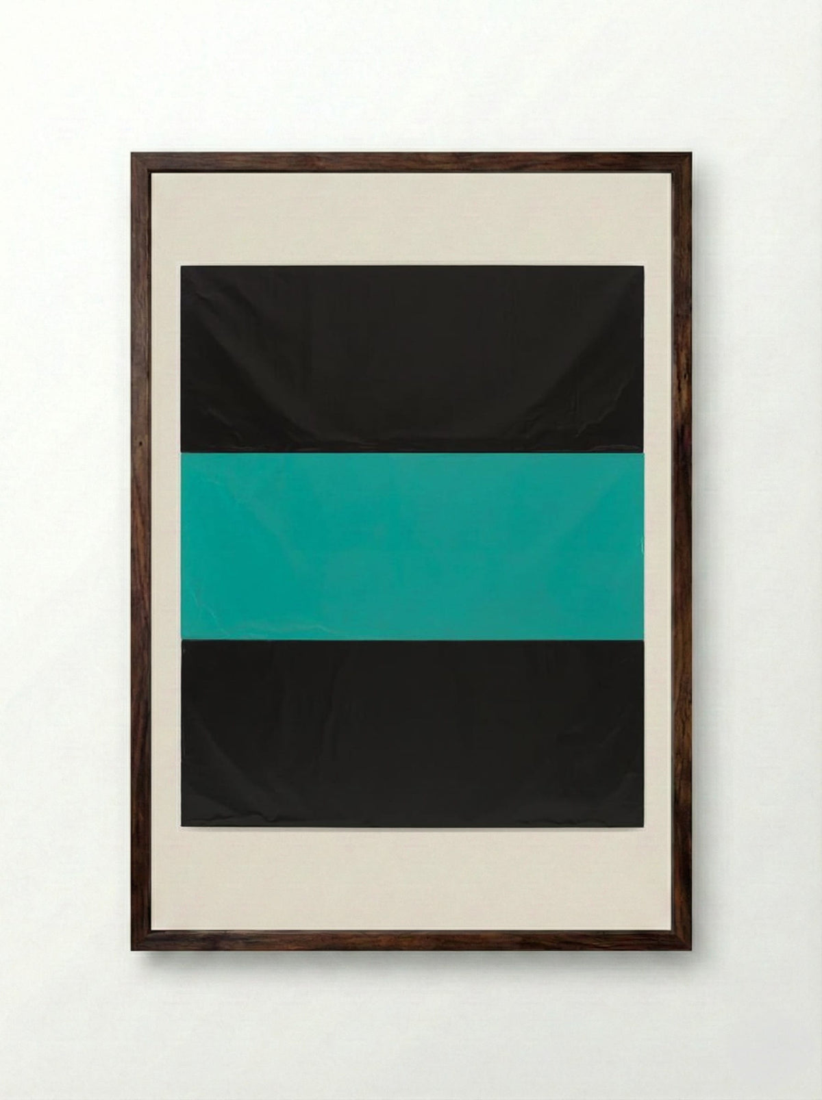 Untitled (Abstract Grid) - Günther Förg - Framed Print Dark Wood