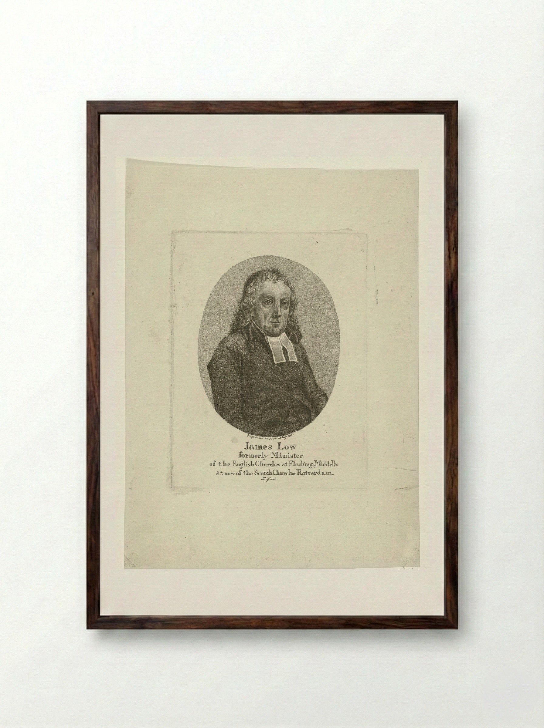 Portret van James Low - George Kockers - Framed Print Dark Wood