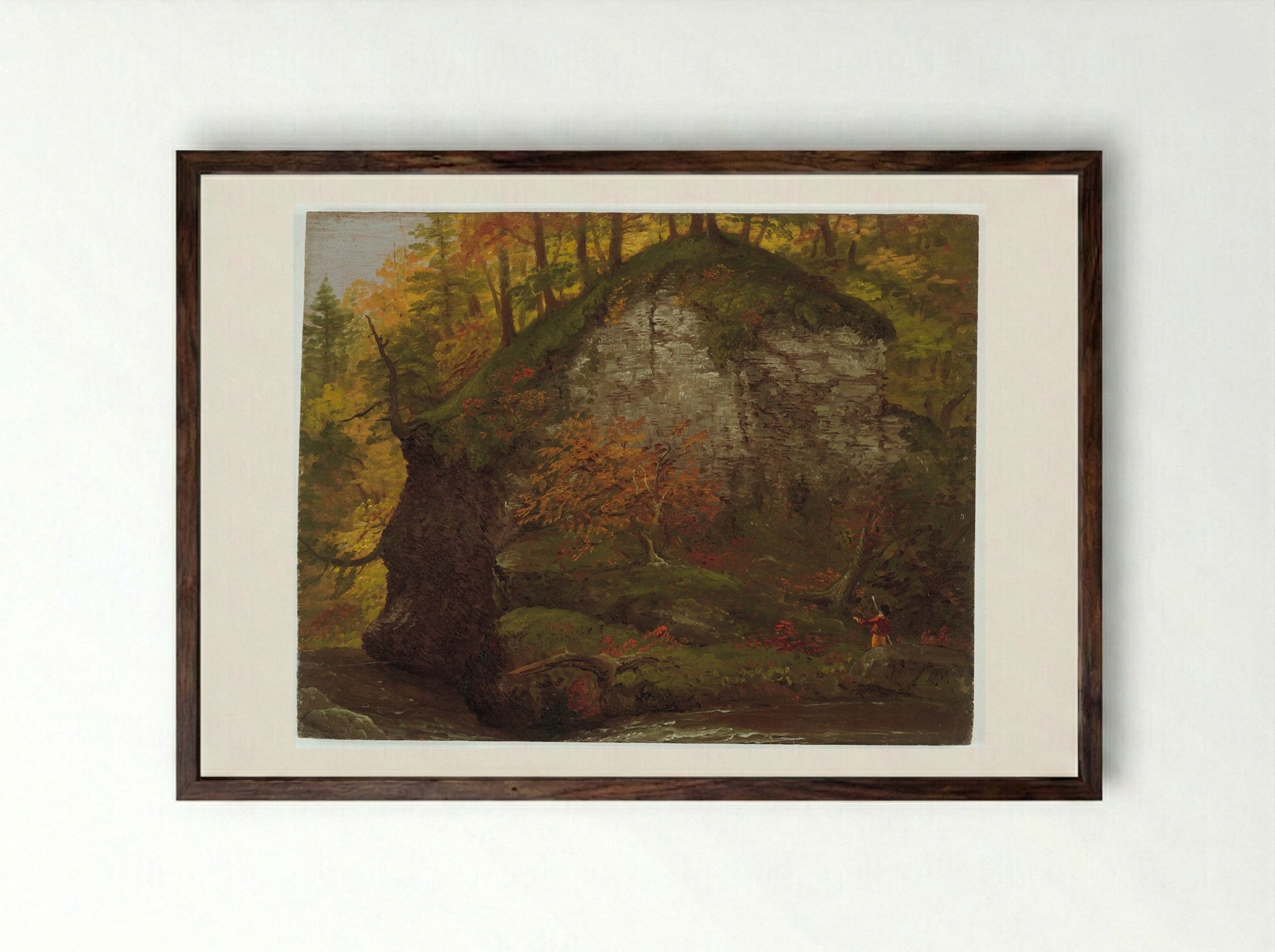 Watkins Glen - Thomas Cole - Framed Print Dark Wood