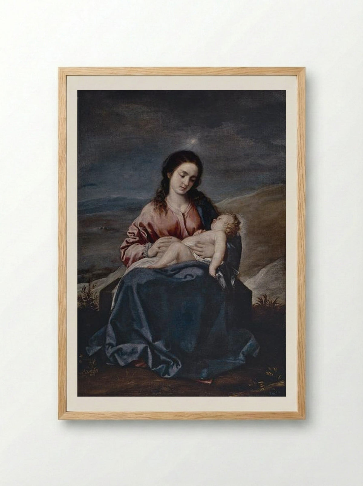 The Virgin and Child - Alonso Cano - Framed Print Wood