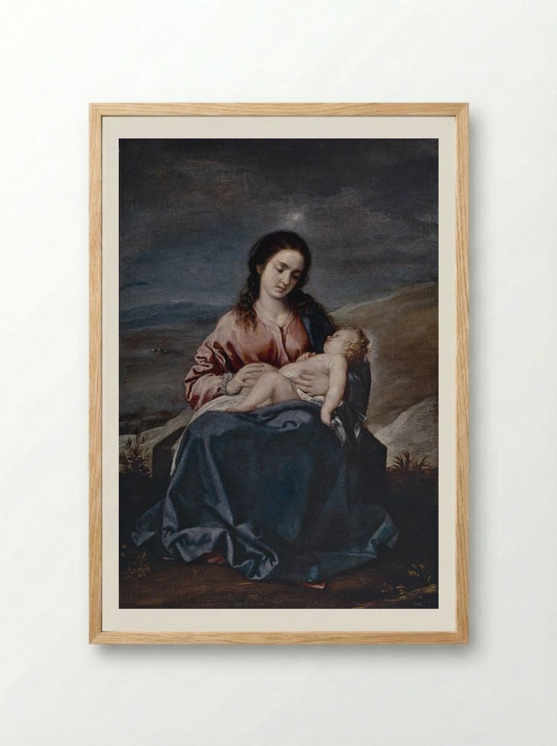 The Virgin and Child - Alonso Cano - Framed Print Wood