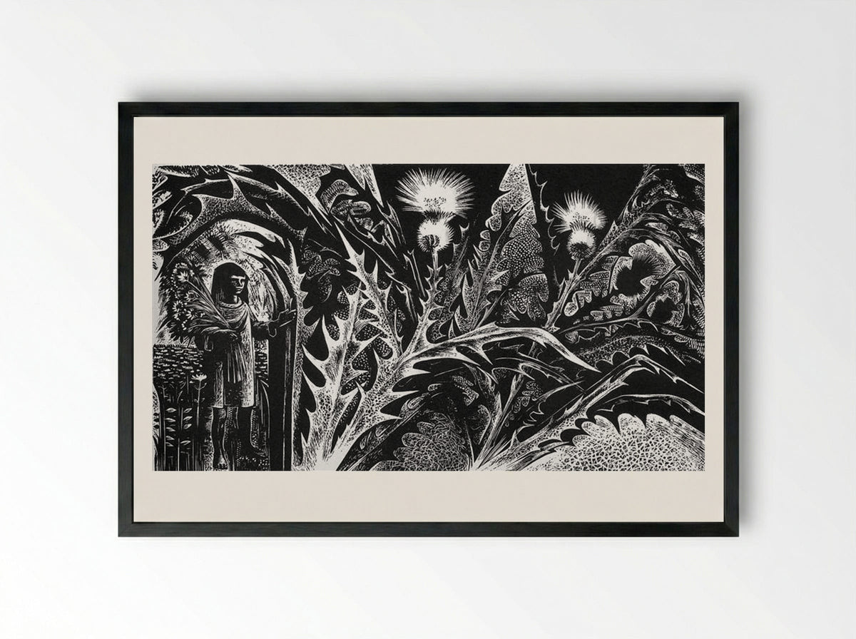 Flower Girl - Lynd Ward - Framed Print Black