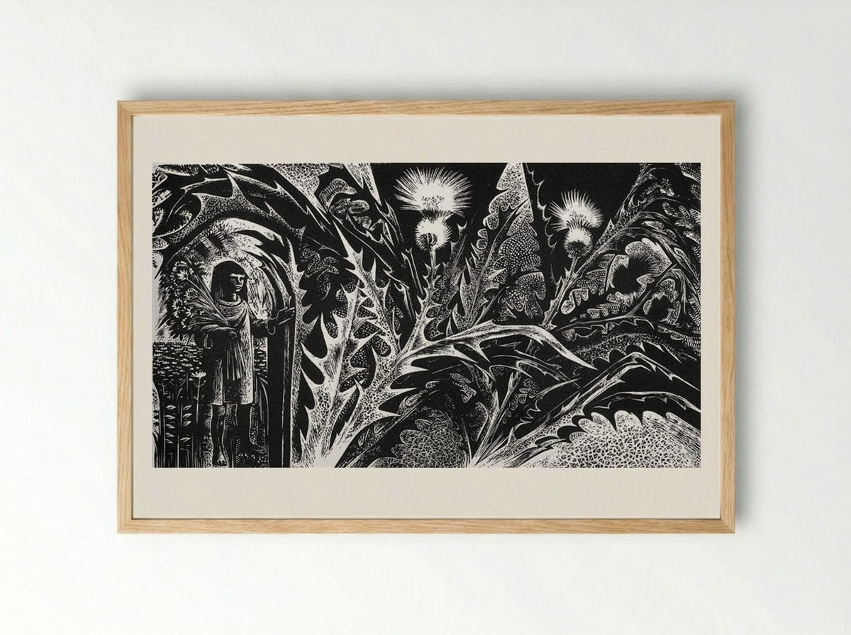 Flower Girl - Lynd Ward - Framed Print Wood