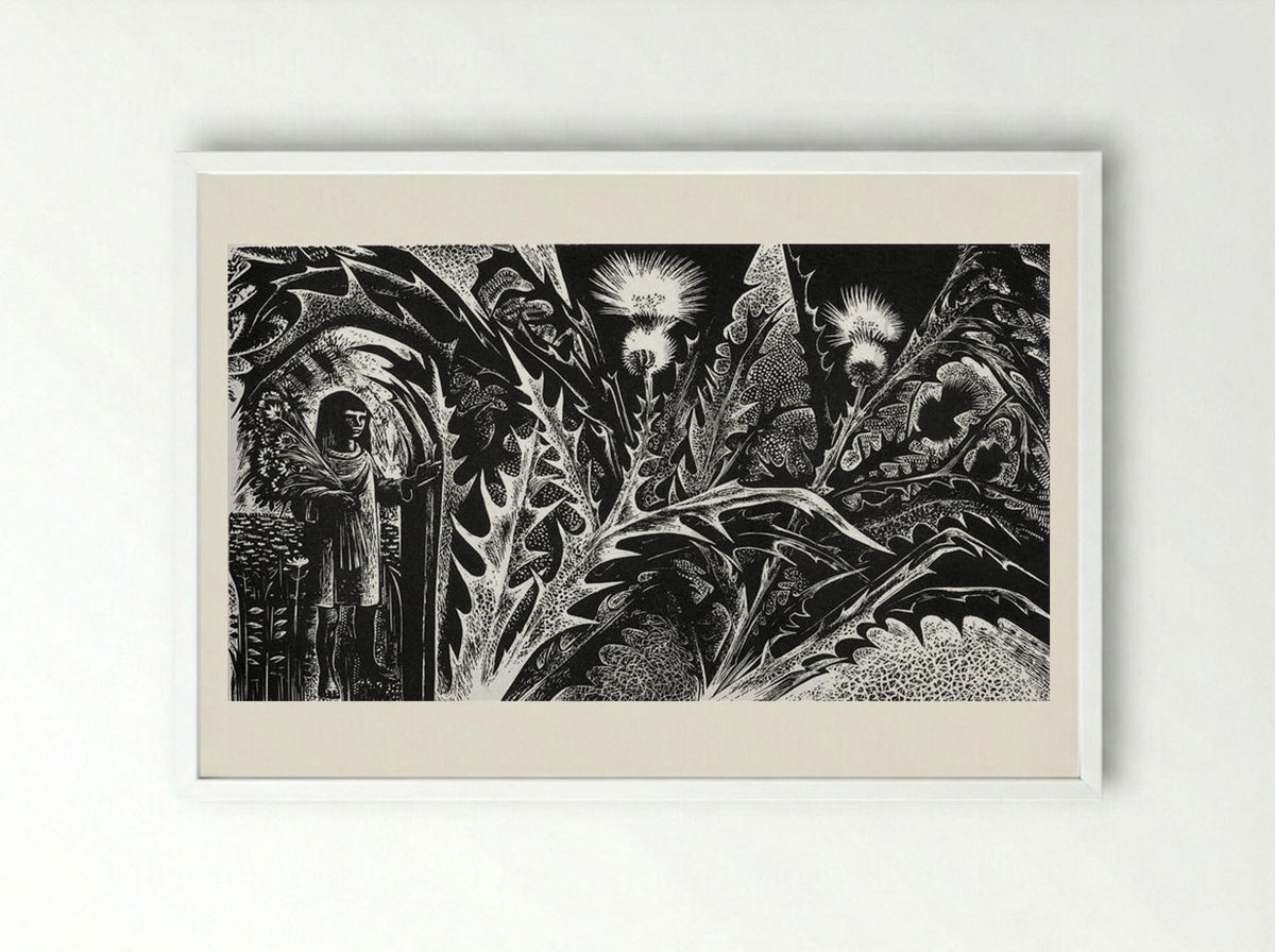 Flower Girl - Lynd Ward - Framed Print White